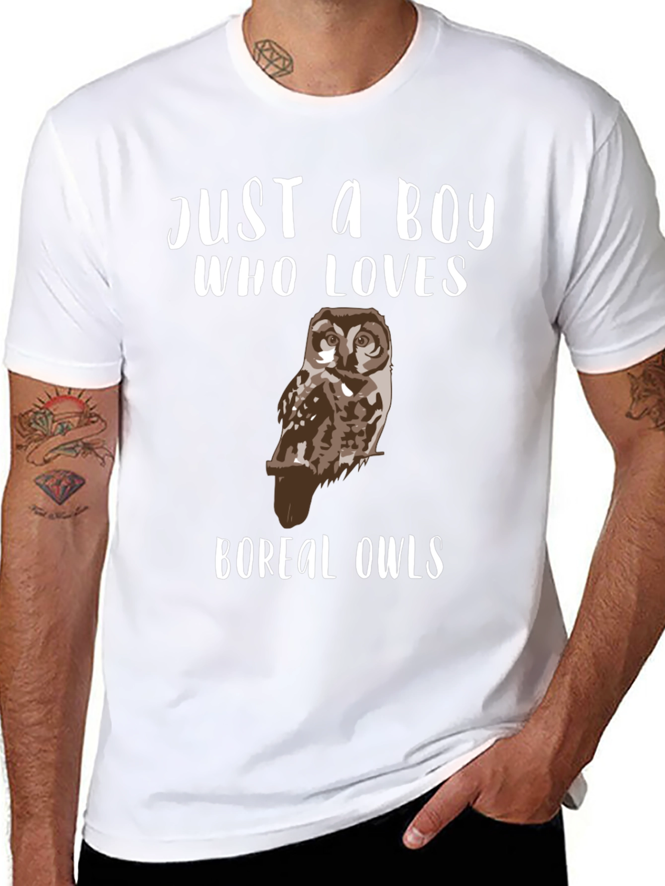 Just A Boy Who Loves Boreal Owls T-Shirt
