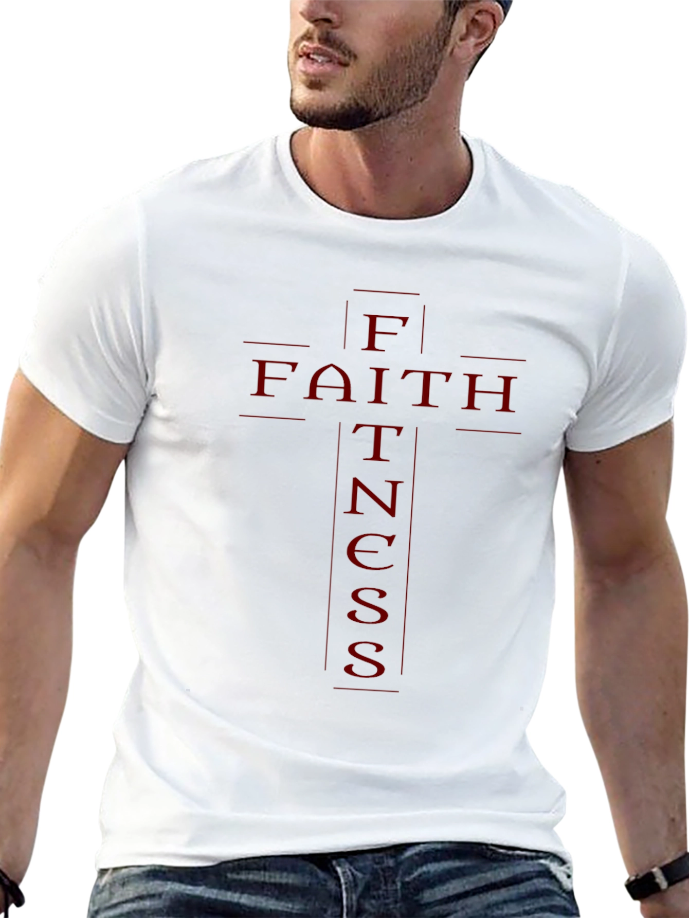 Faith Fitness Graphic Tee - Christian Workout Shirt
