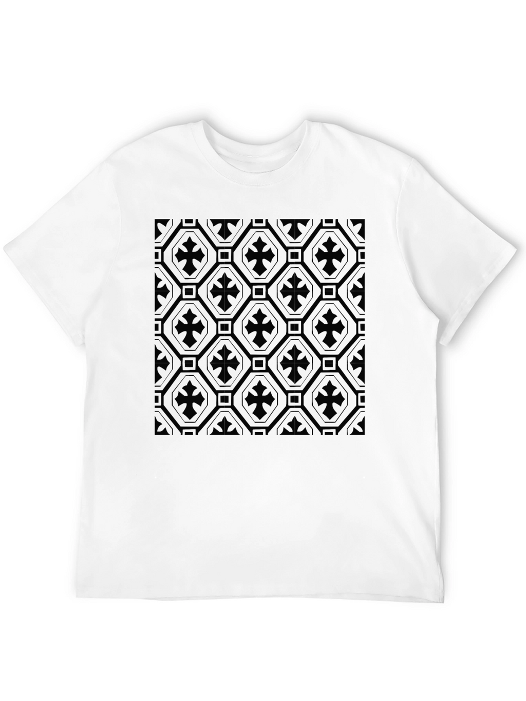 Patterned Black T-Shirt