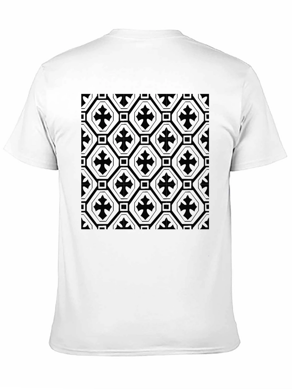 Patterned Black T-Shirt