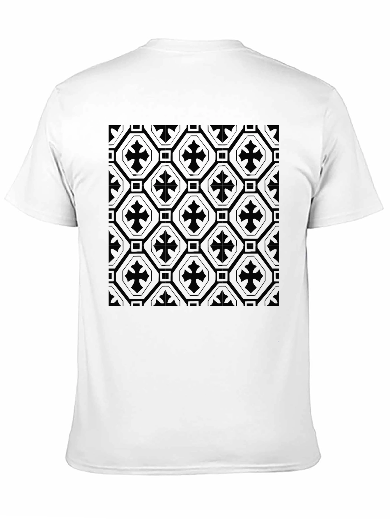 Patterned Black T-Shirt