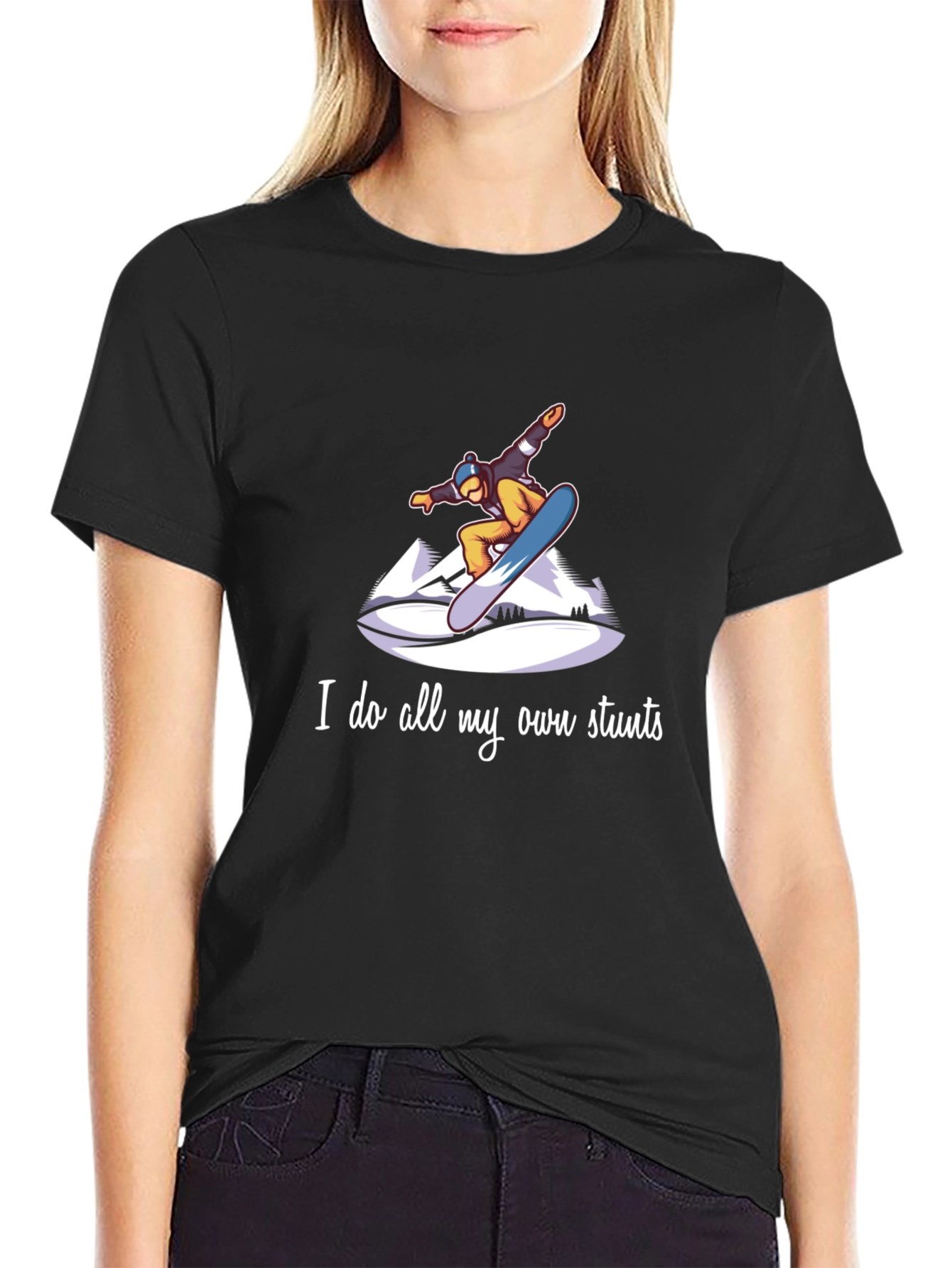 Snowboard Stunts T-Shirt - Unique Graphic Tee