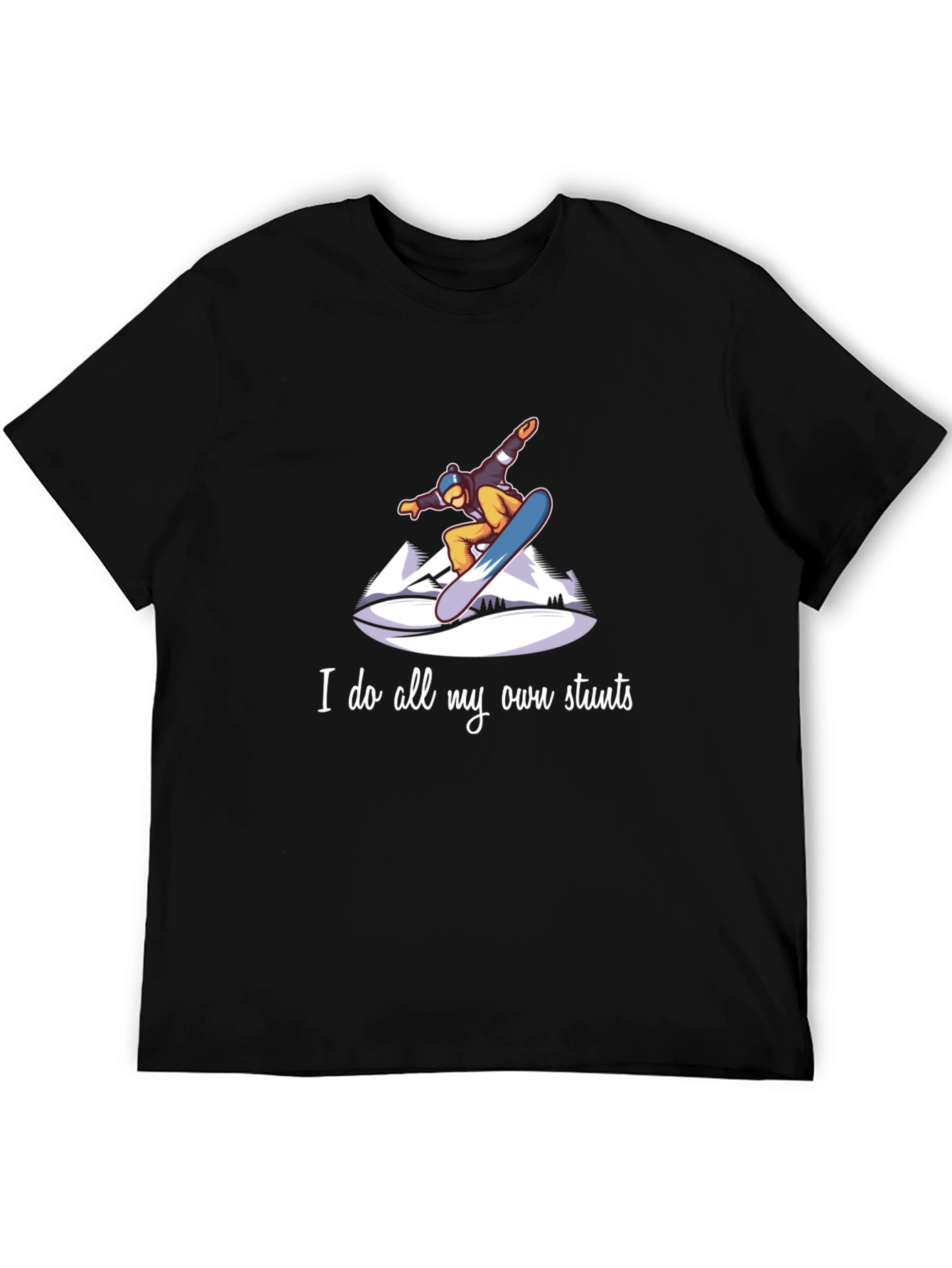 Snowboard Stunts T-Shirt - Unique Graphic Tee