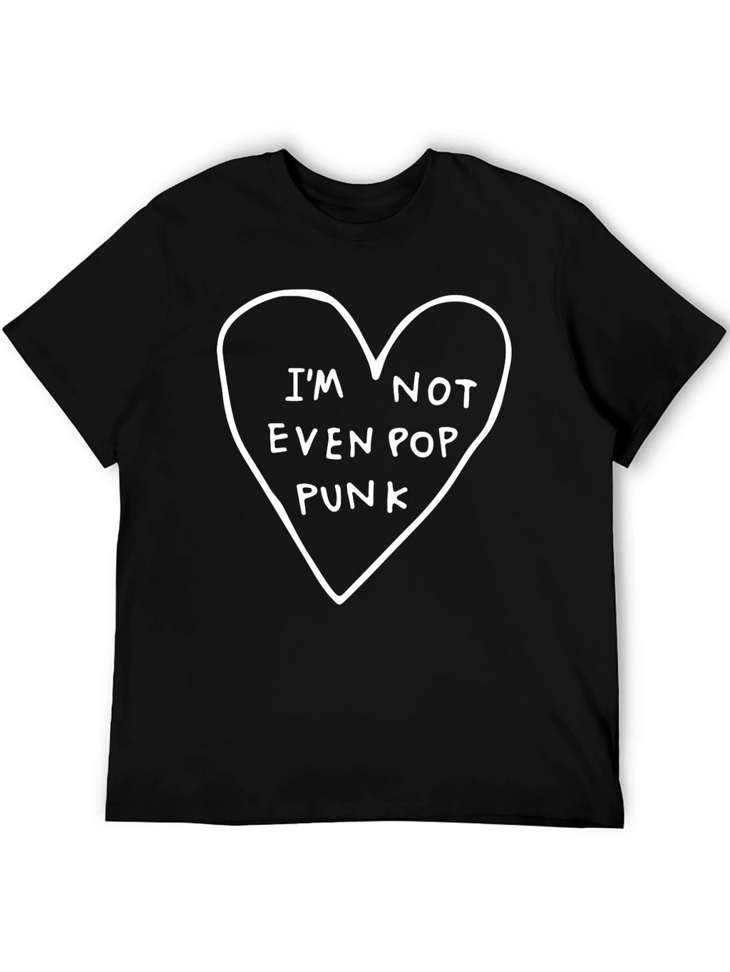 Im Not Even Pop Punk Black Graphic Tee