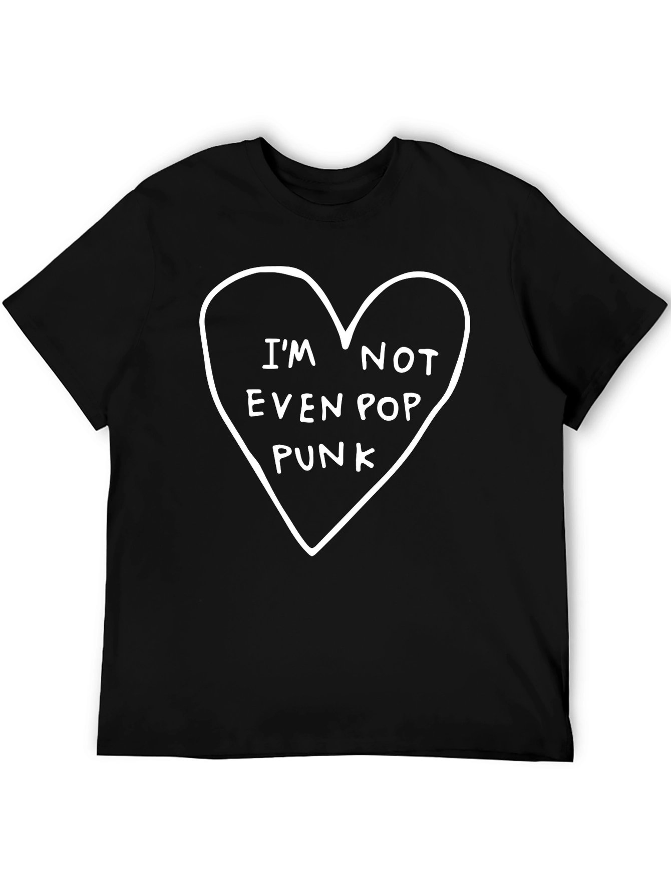 Im Not Even Pop Punk Black Graphic Tee