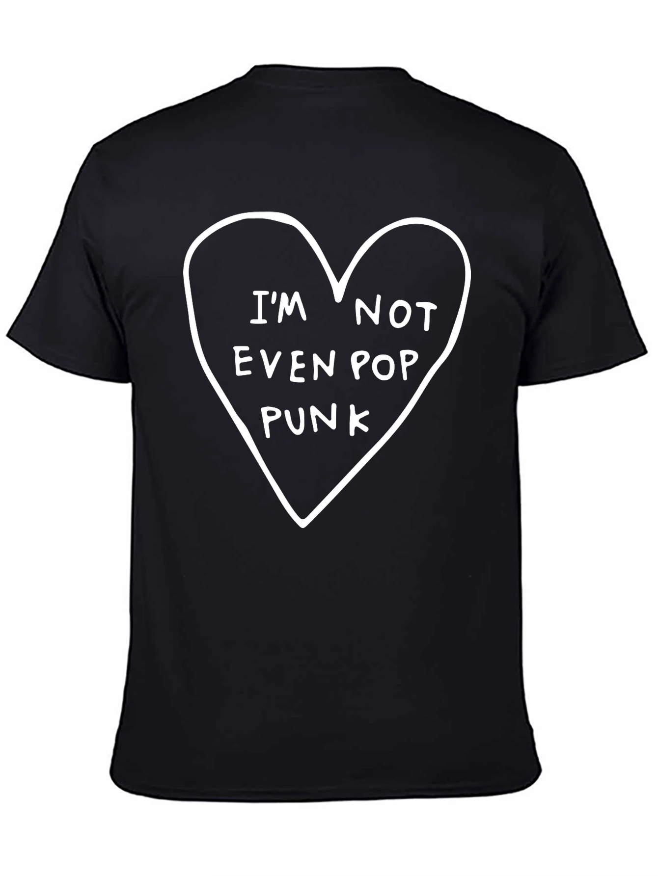 Im Not Even Pop Punk Black Graphic Tee