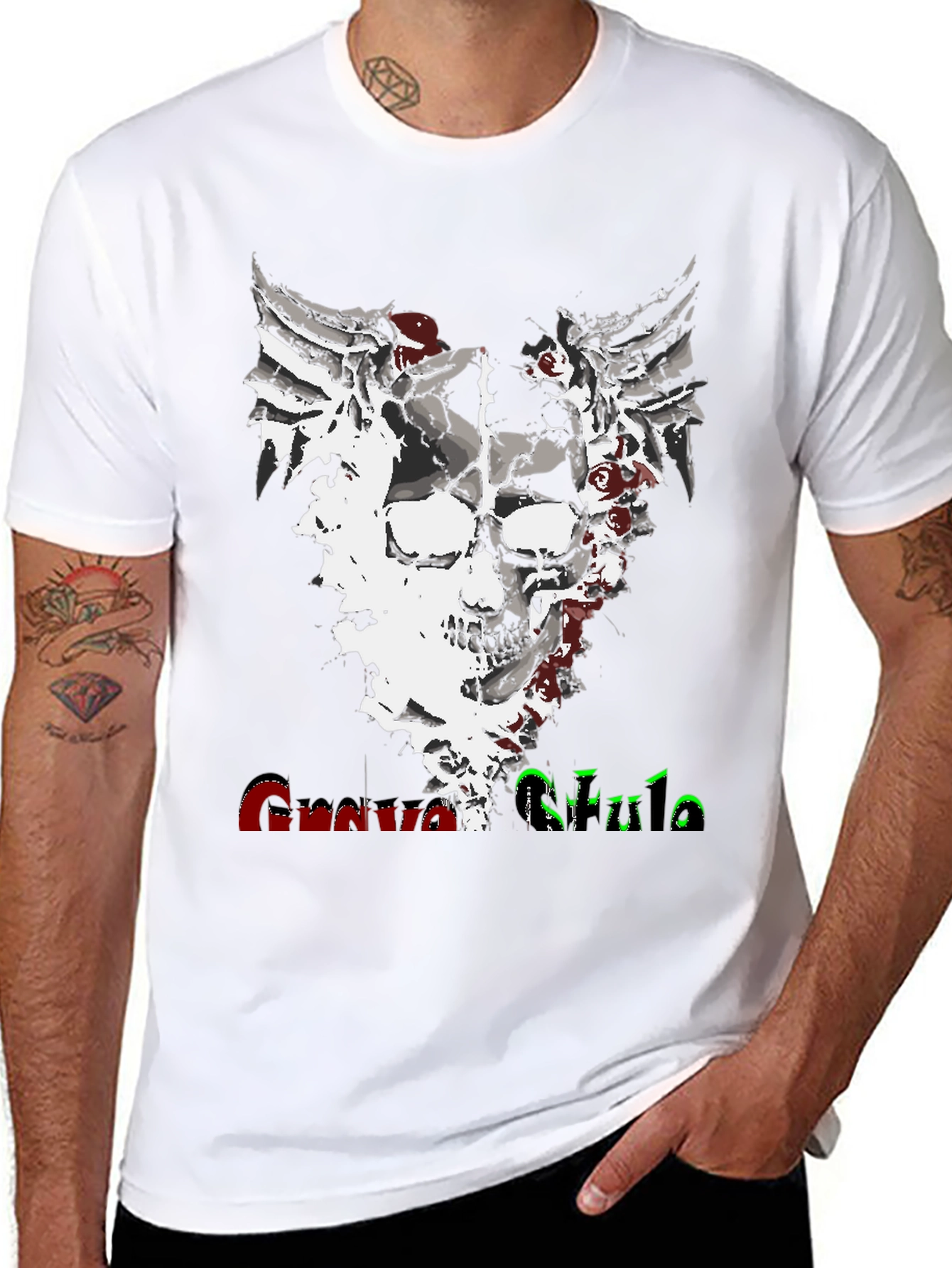 Skull Design Graphic Tee