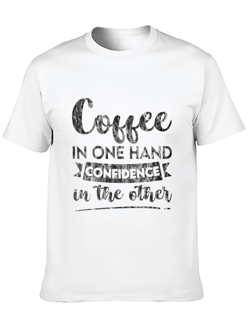 Coffee & Confidence Tee - Stylish Graphic T-Shirt