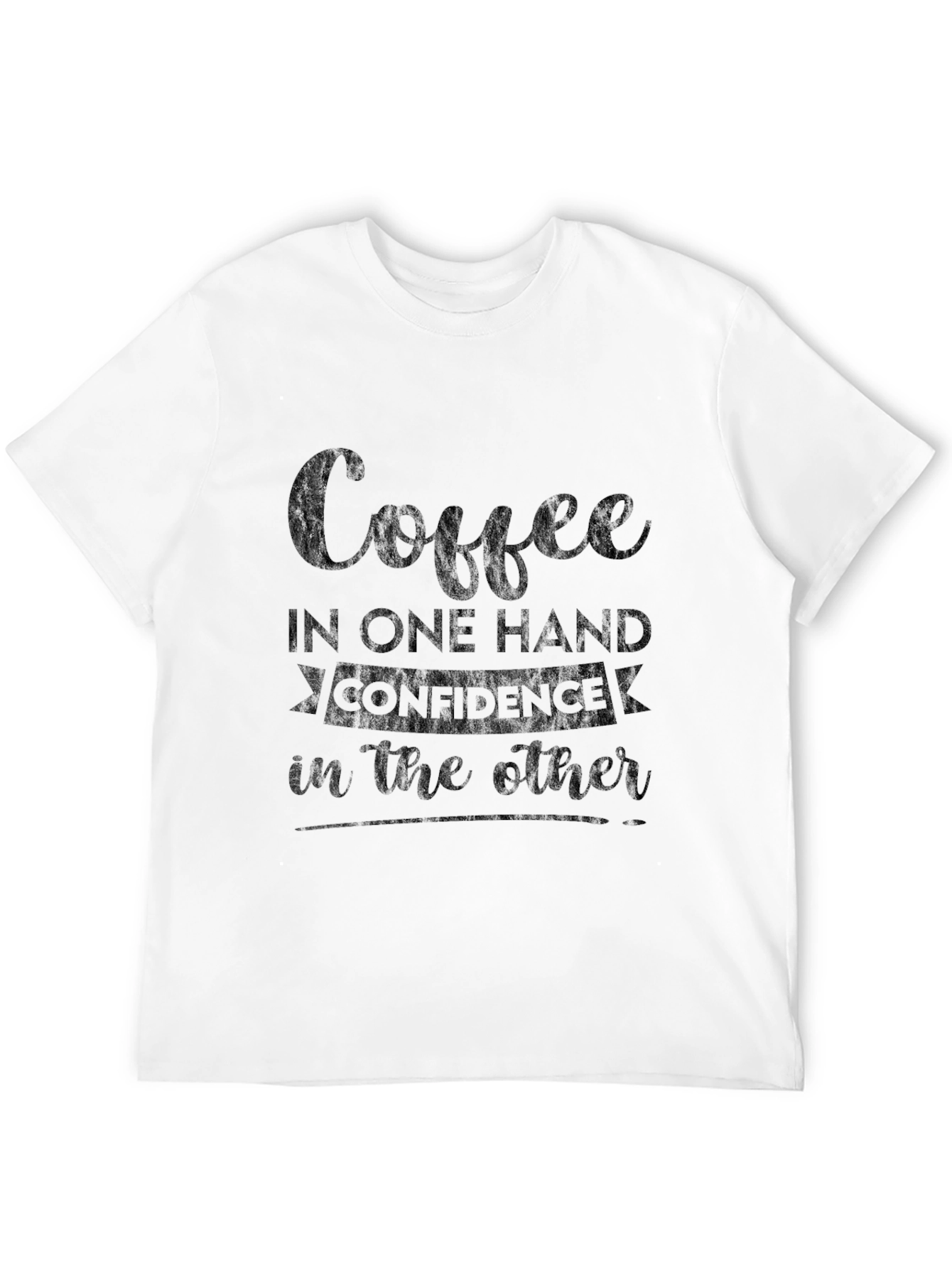 Coffee & Confidence Tee - Stylish Graphic T-Shirt
