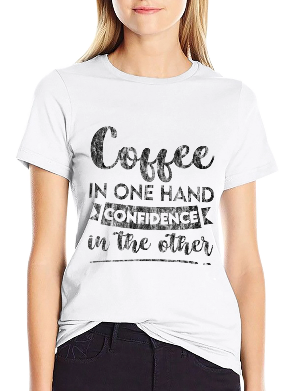 Coffee & Confidence Tee - Stylish Graphic T-Shirt