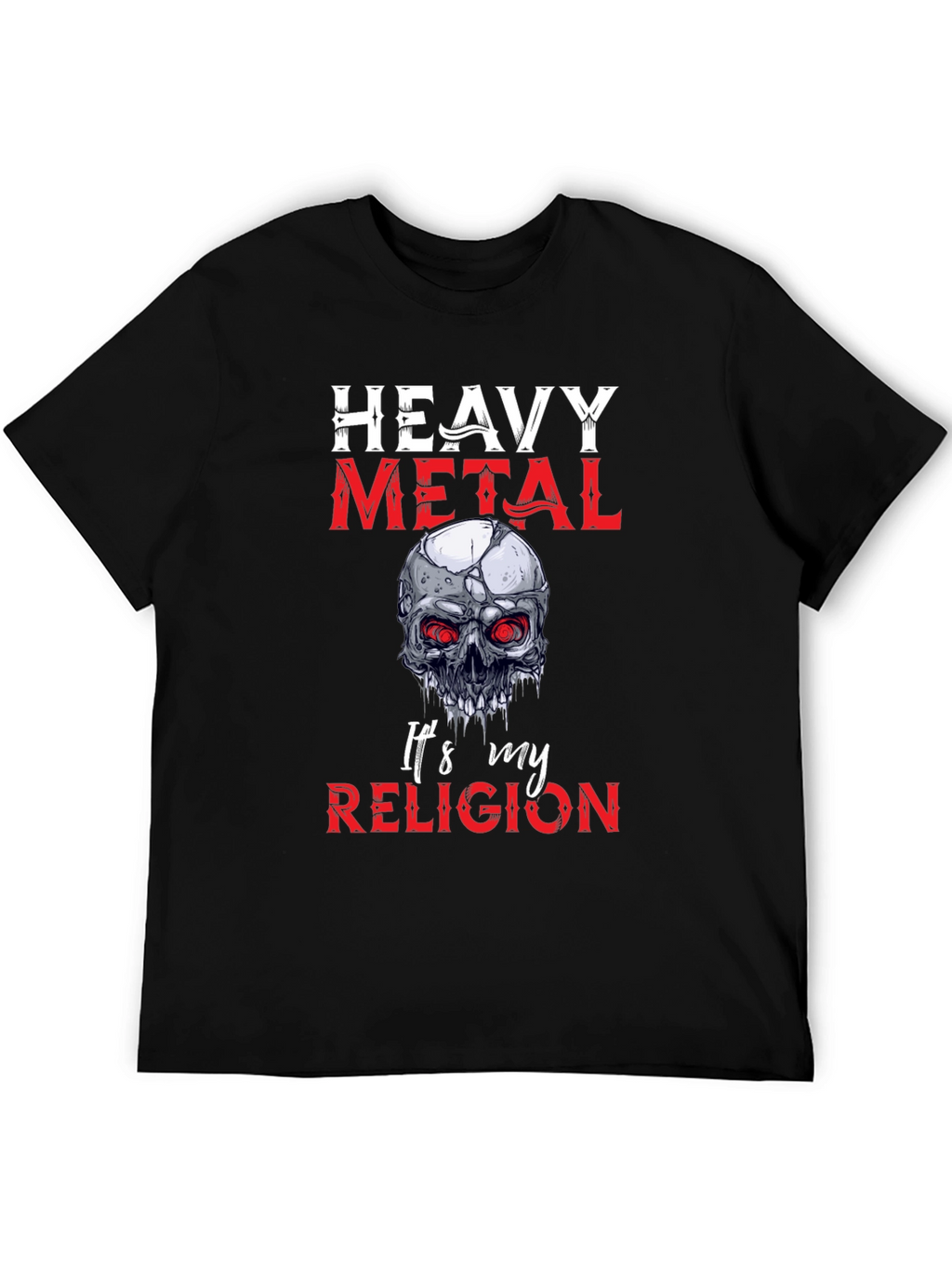 Heavy Metal Religion Skull Graphic Tee