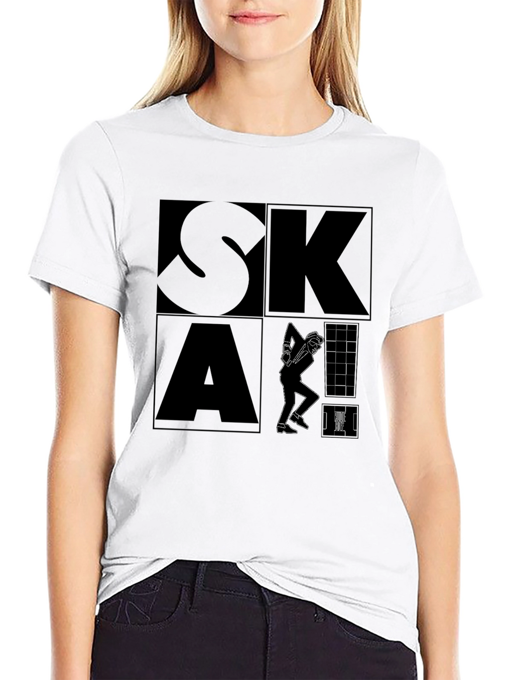Ska Graphic Print Black T-Shirt
