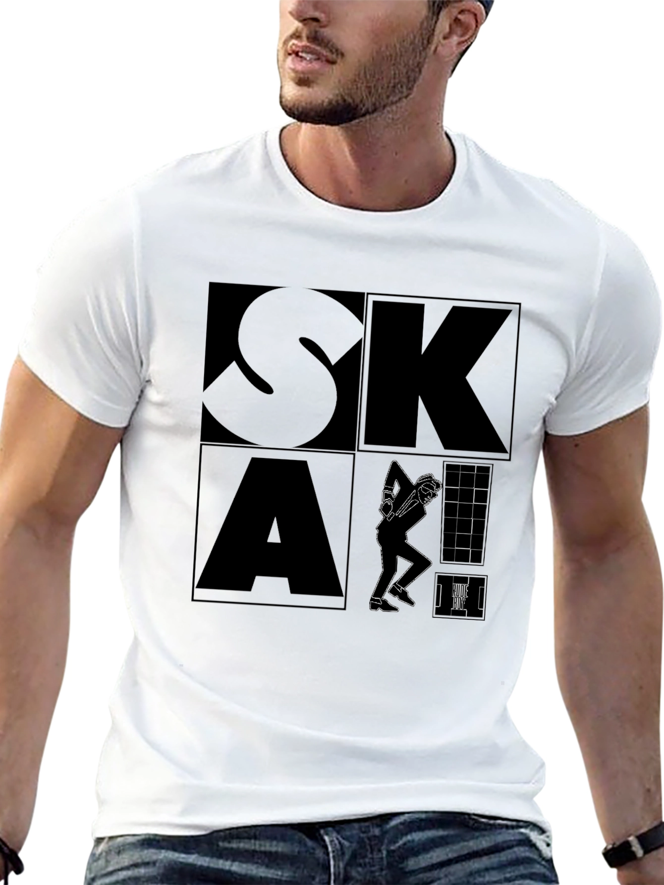 Ska Graphic Print Black T-Shirt