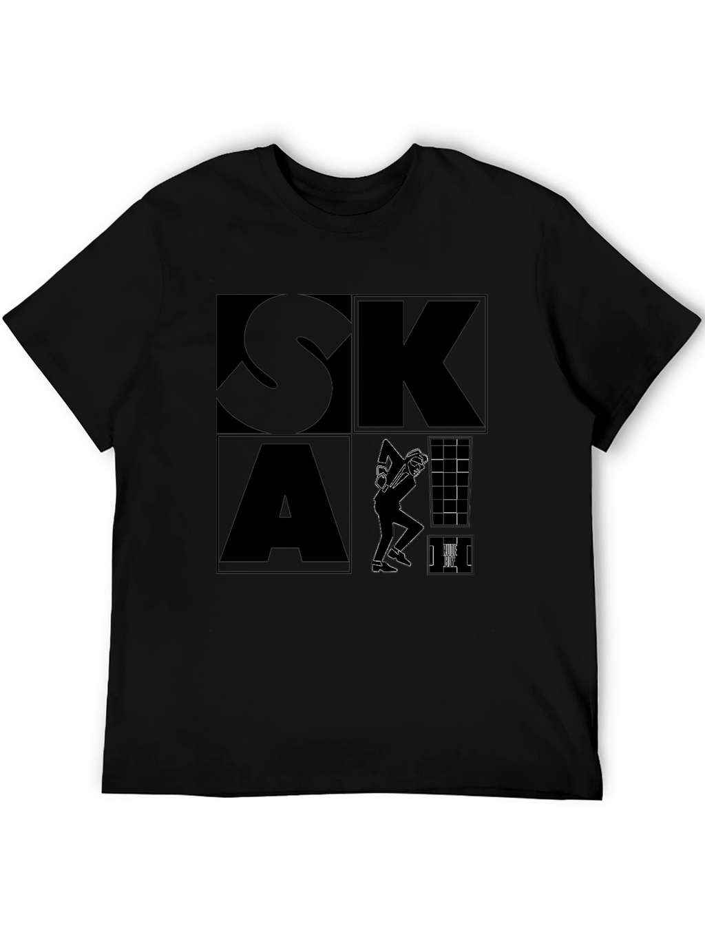 Ska Graphic Print Black T-Shirt