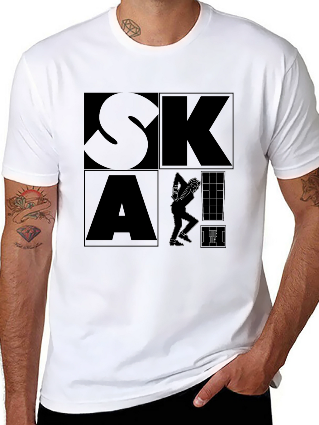 Ska Graphic Print Black T-Shirt