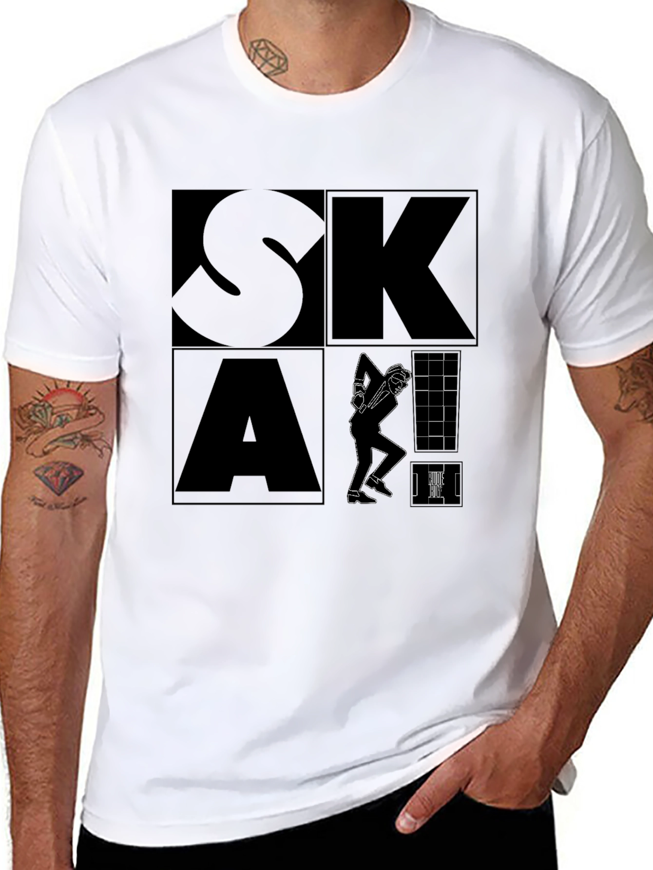 Ska Graphic Print Black T-Shirt