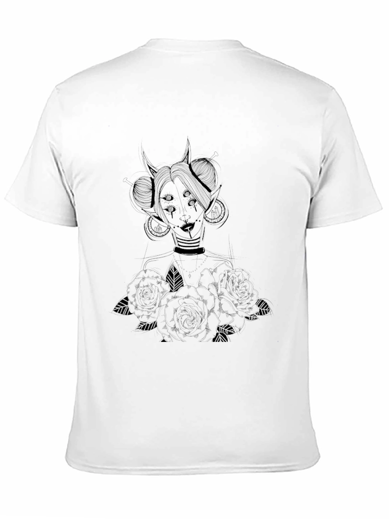 Mystic Demon Graphic Tee - Black Cotton T-Shirt