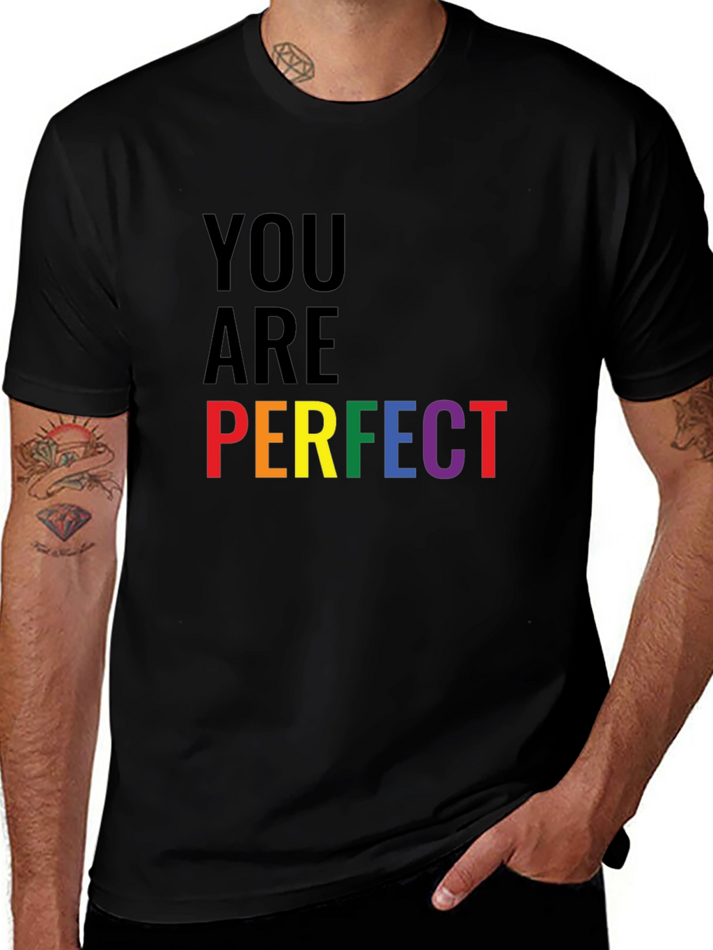You Are Perfect Pride T-Shirt - Black