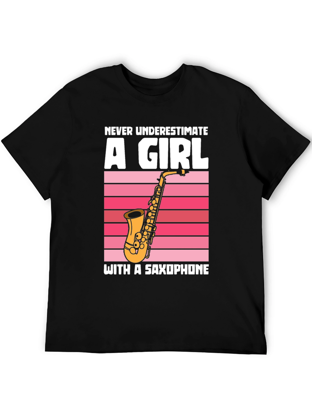 Saxophone Girl Graphic T-Shirt