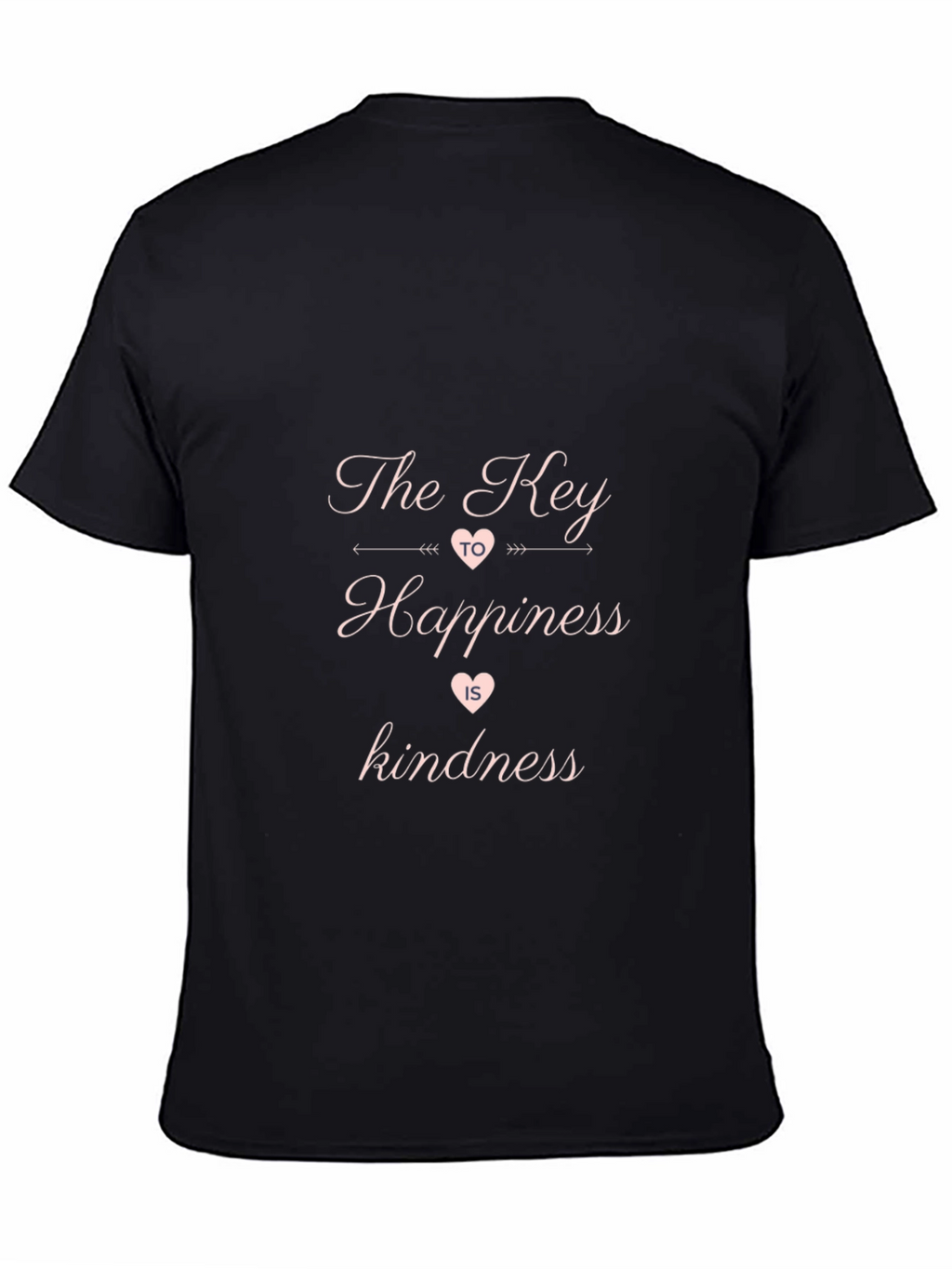 The Key to Happiness Kindness Black Tee