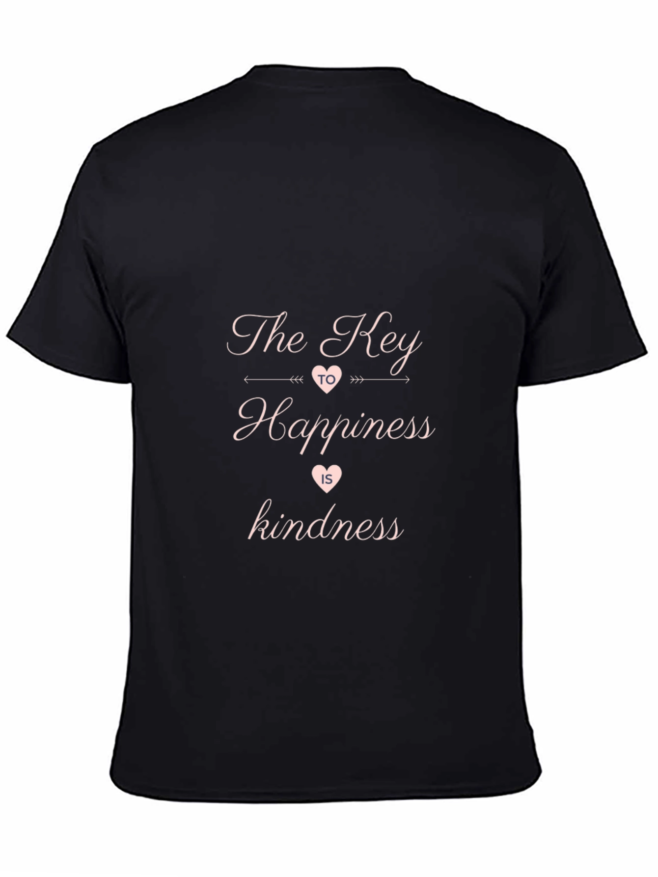 The Key to Happiness Kindness Black Tee