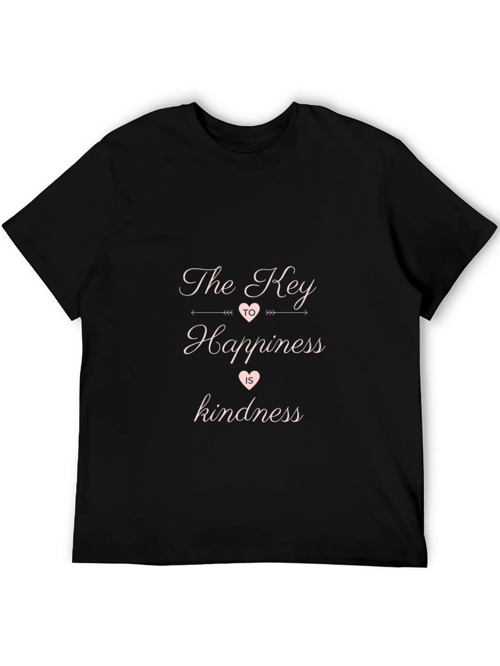 The Key to Happiness Kindness Black Tee