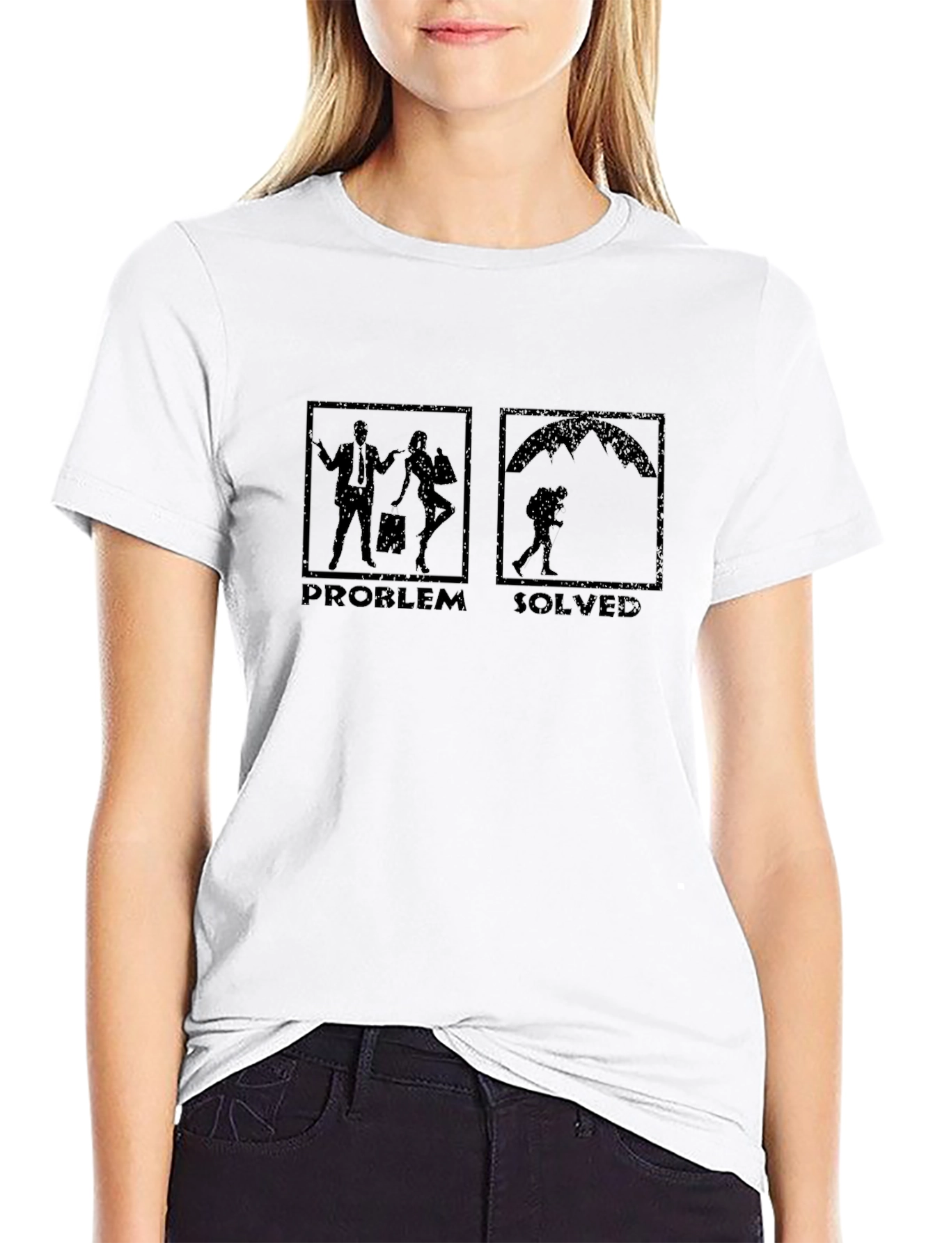 Problem Solved T-Shirt - Funny Skydiver Tee