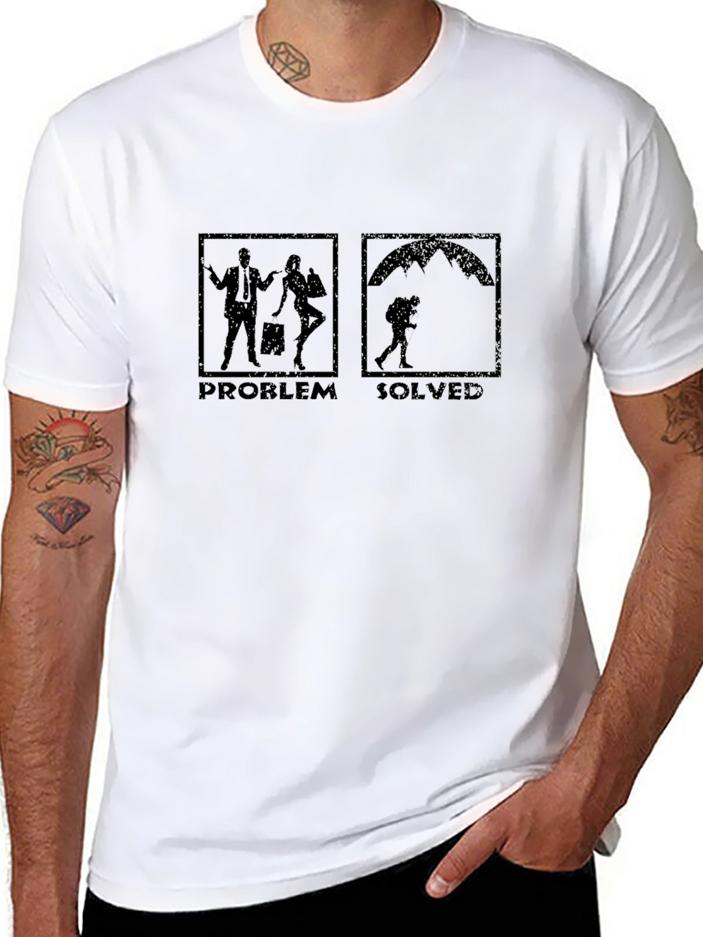 Problem Solved T-Shirt - Funny Skydiver Tee