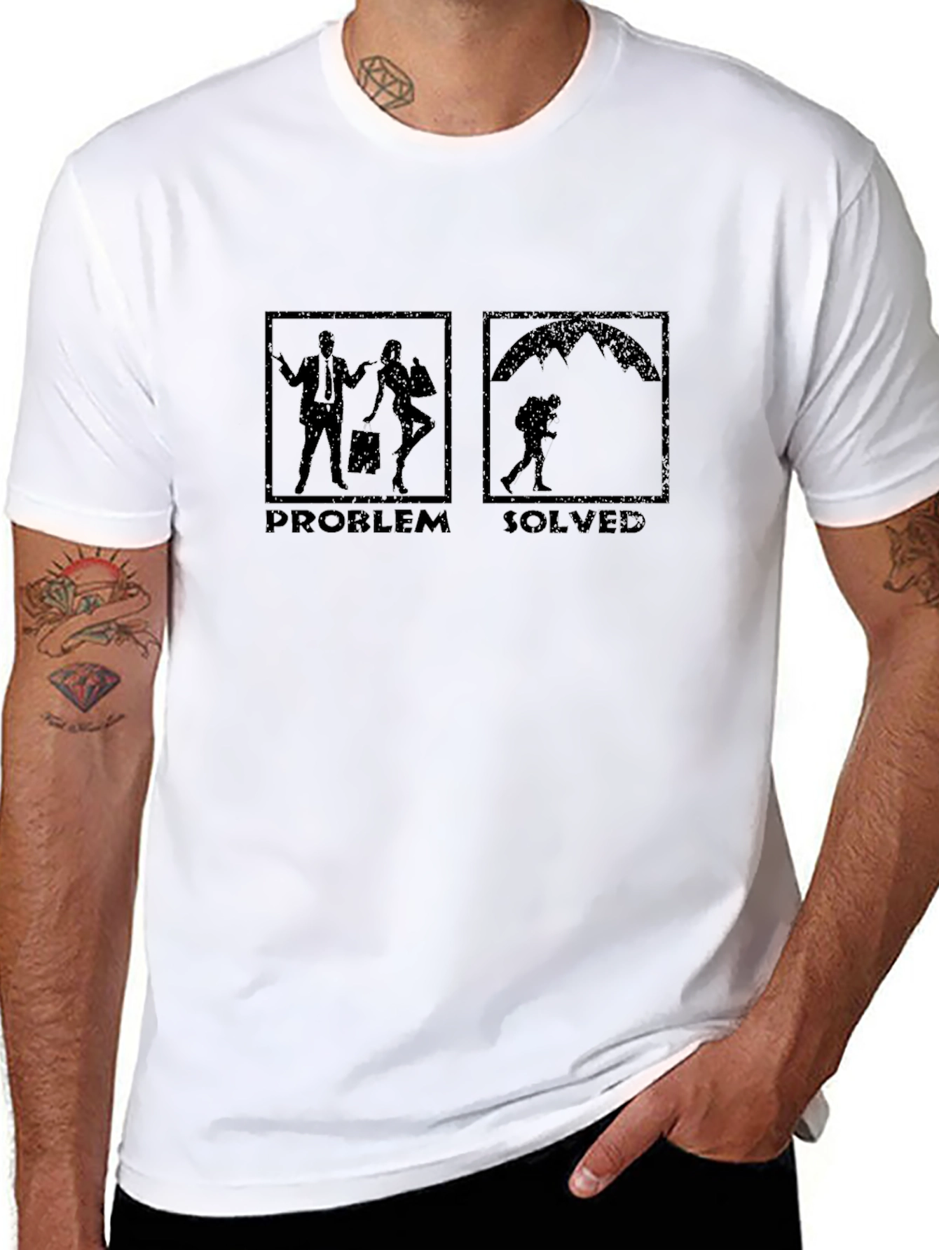 Problem Solved T-Shirt - Funny Skydiver Tee