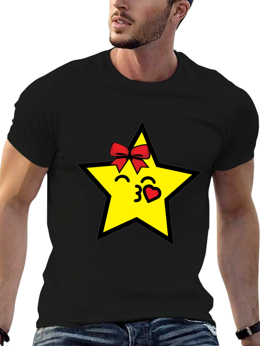 Star Kiss Black T-Shirt