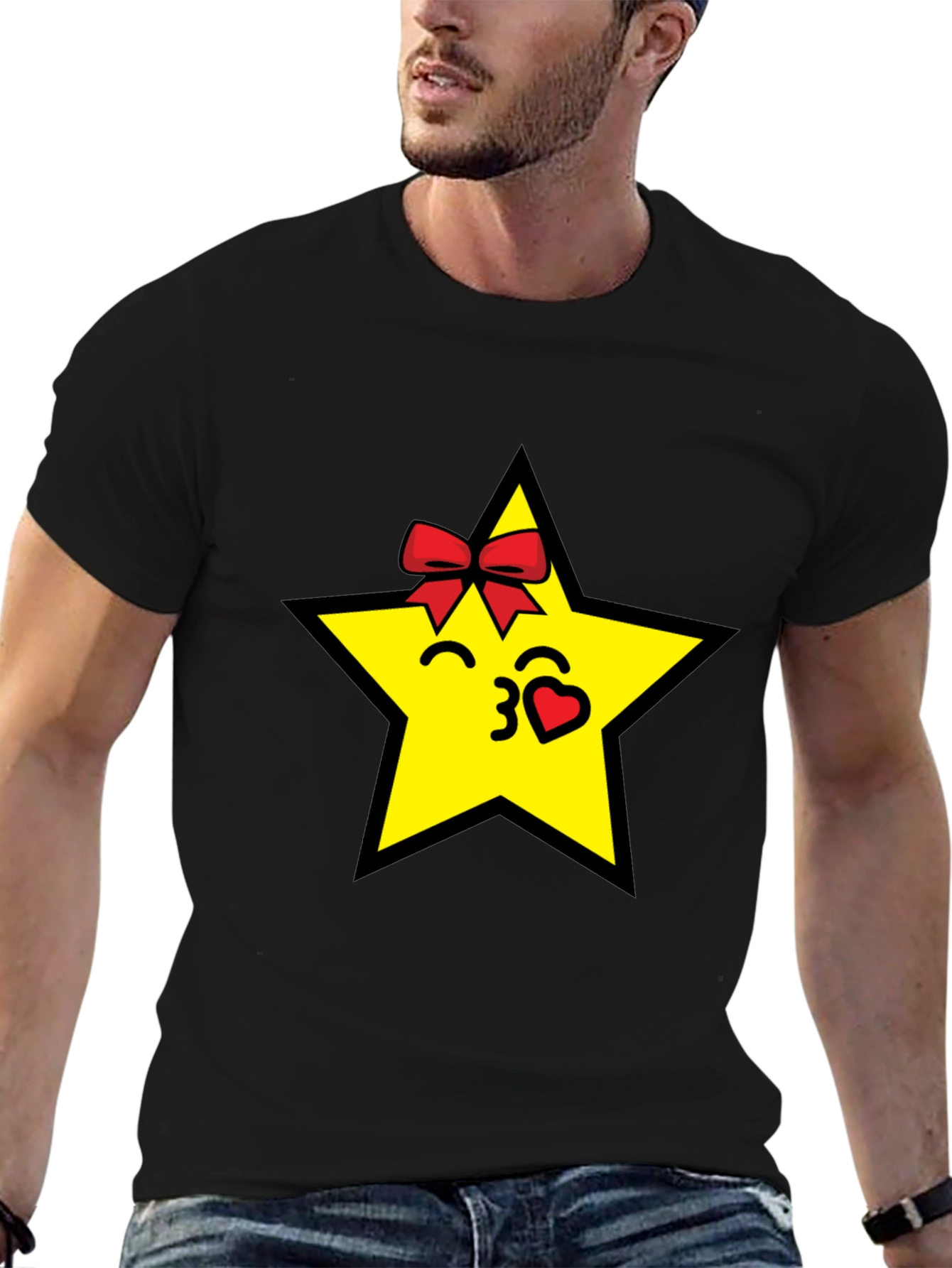 Star Kiss Black T-Shirt