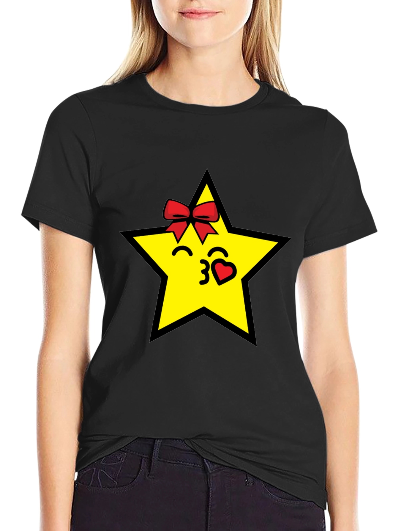 Star Kiss Black T-Shirt