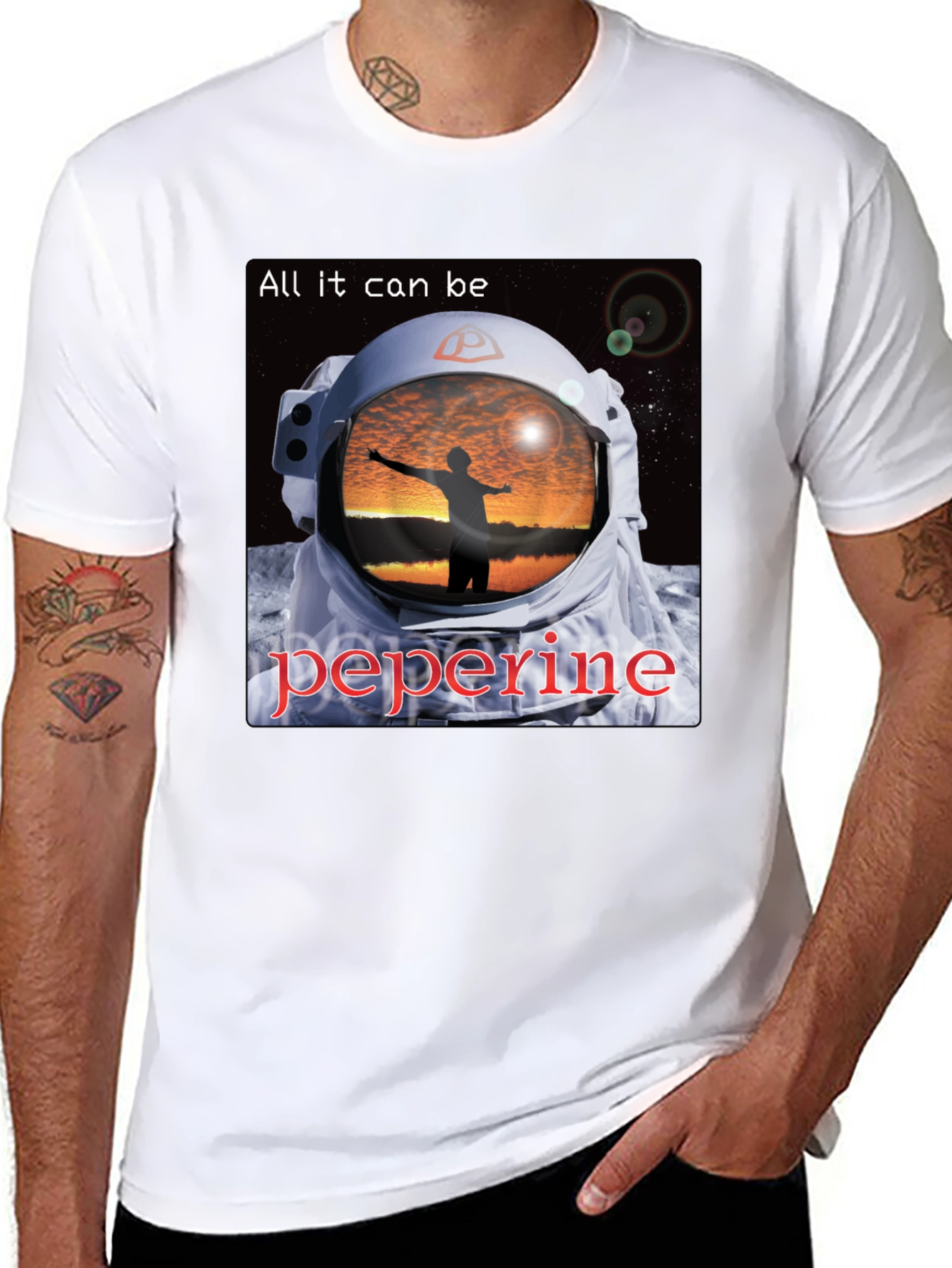 Astronaut Sunset T-Shirt - All It Can Be