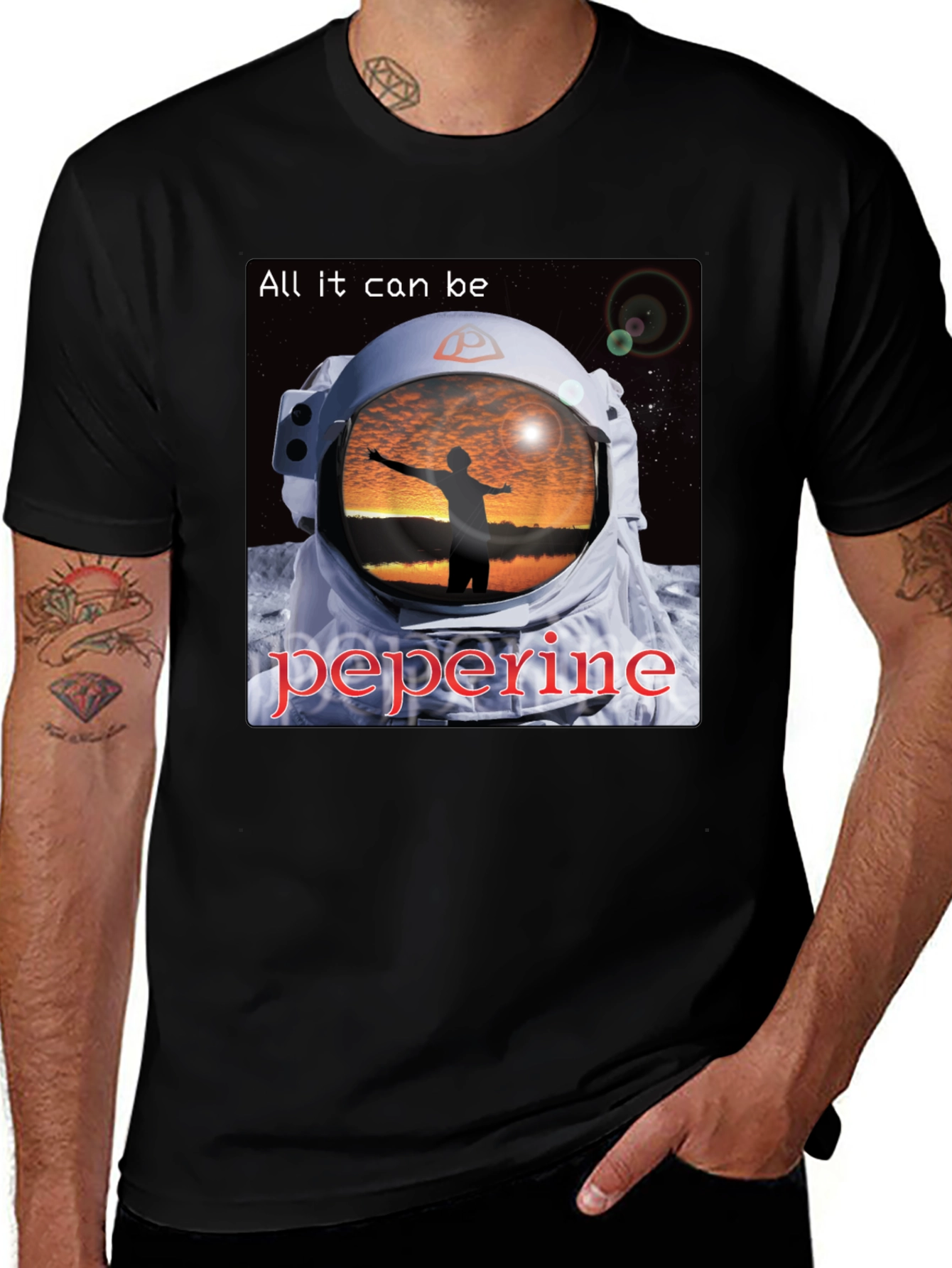 Astronaut Sunset T-Shirt - All It Can Be