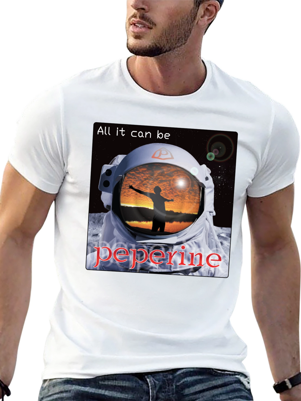 Astronaut Sunset T-Shirt - All It Can Be