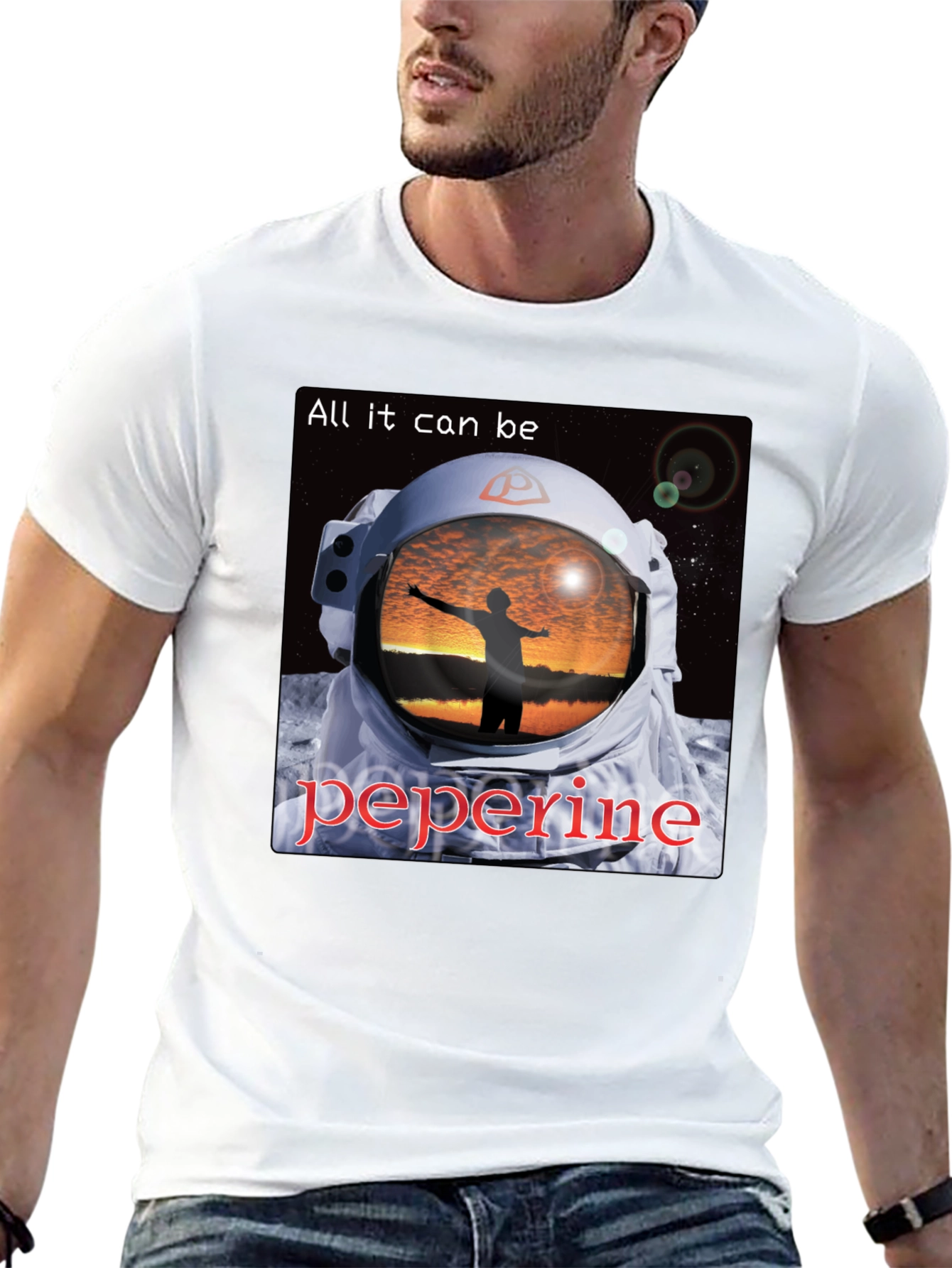 Astronaut Sunset T-Shirt - All It Can Be