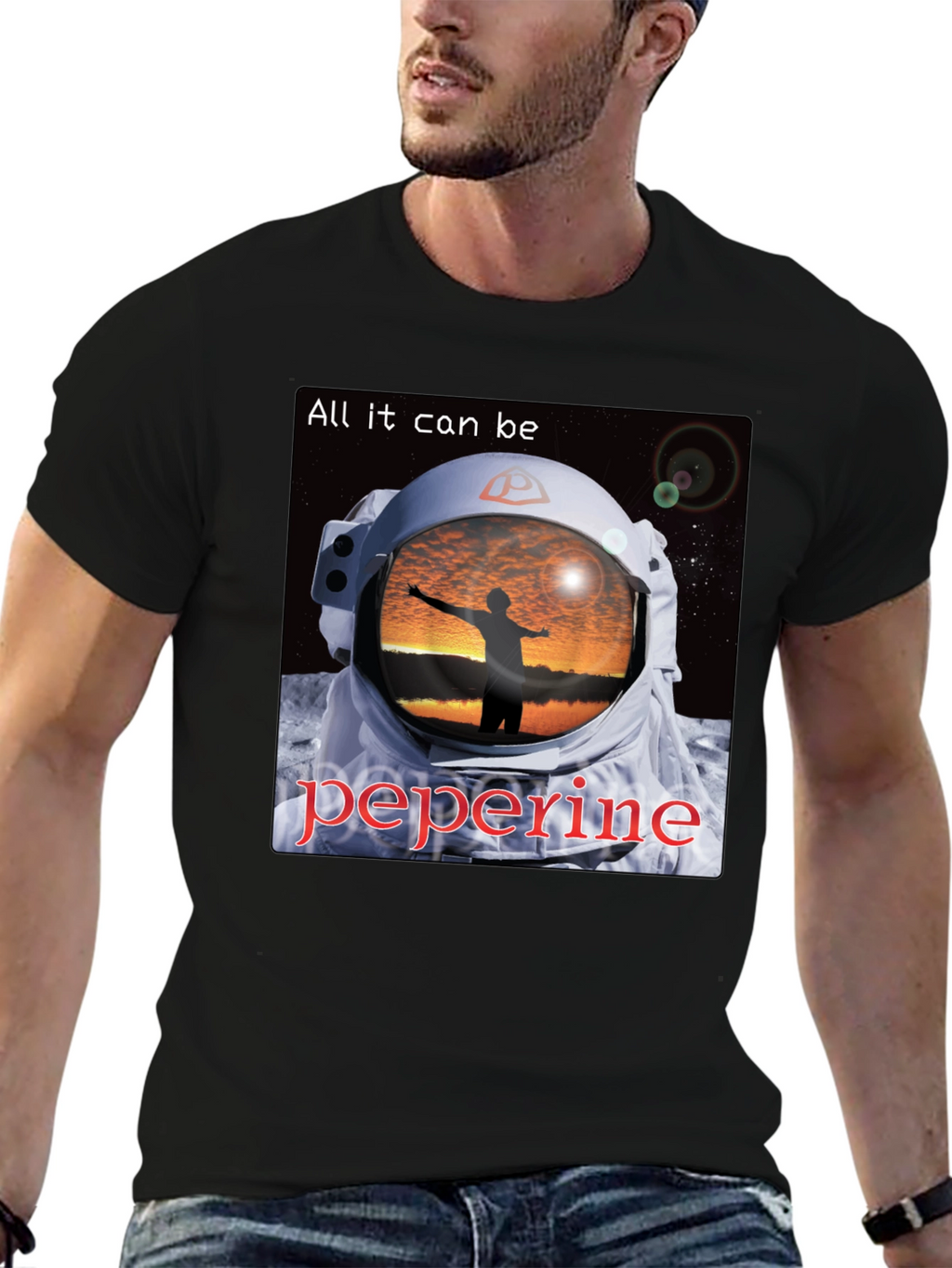 Astronaut Sunset T-Shirt - All It Can Be