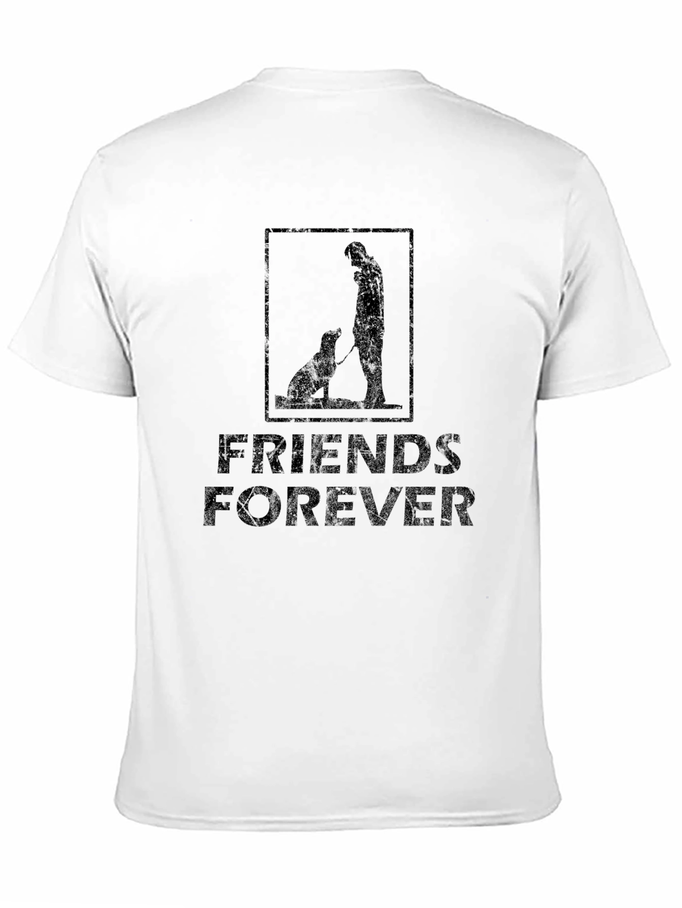 Friends Forever Graphic Tee - Black Cotton T-Shirt