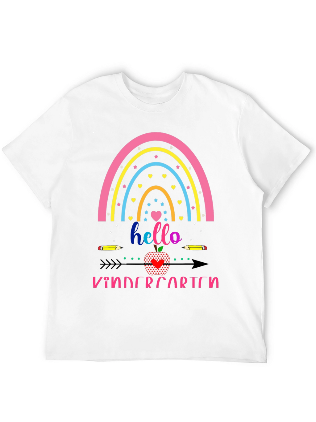 Hello Kindergarten Rainbow Tee
