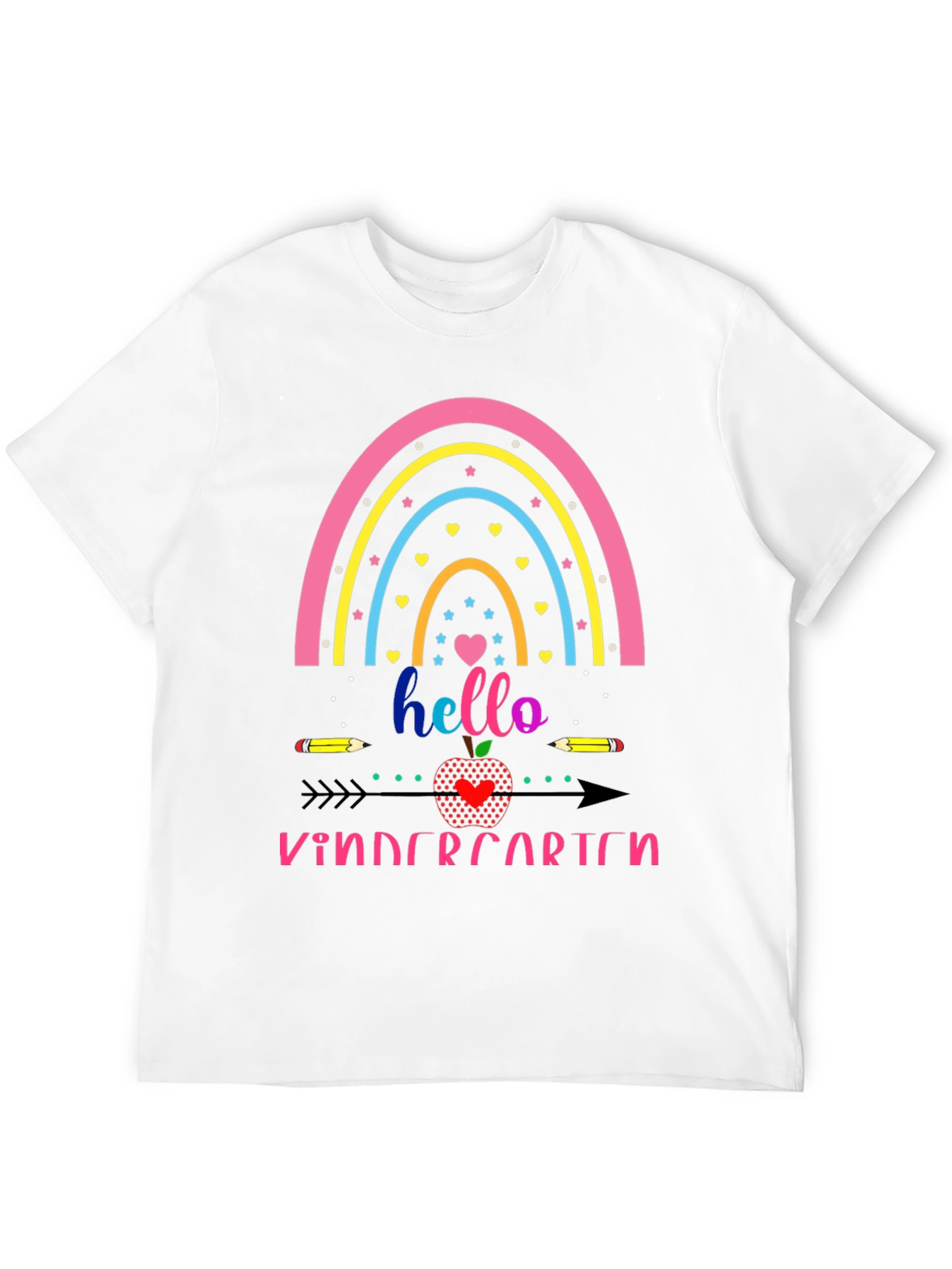Hello Kindergarten Rainbow Tee