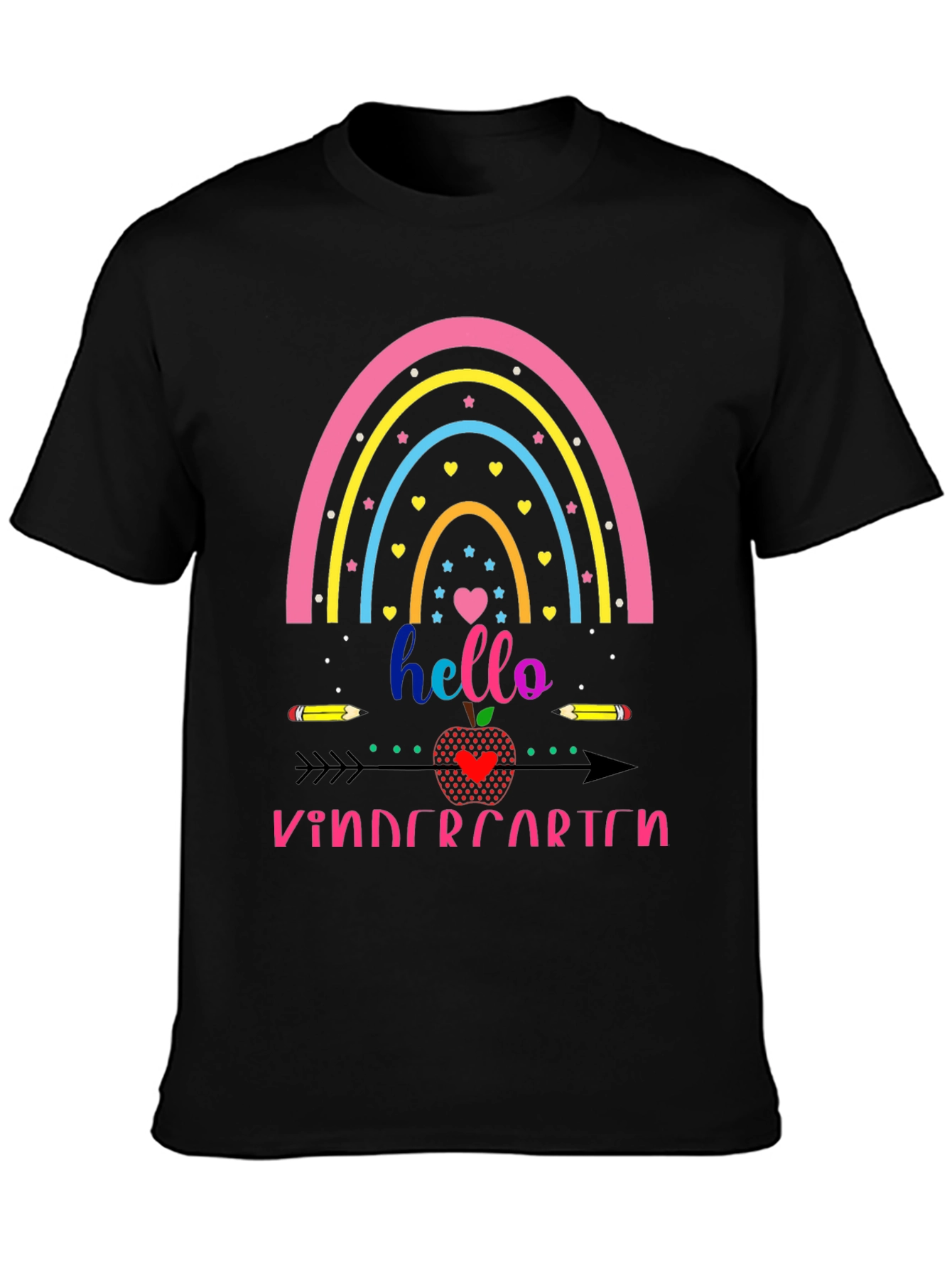 Hello Kindergarten Rainbow Tee