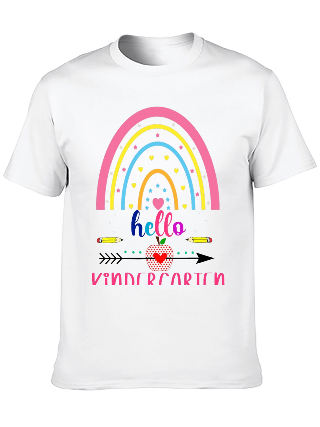 Hello Kindergarten Rainbow Tee