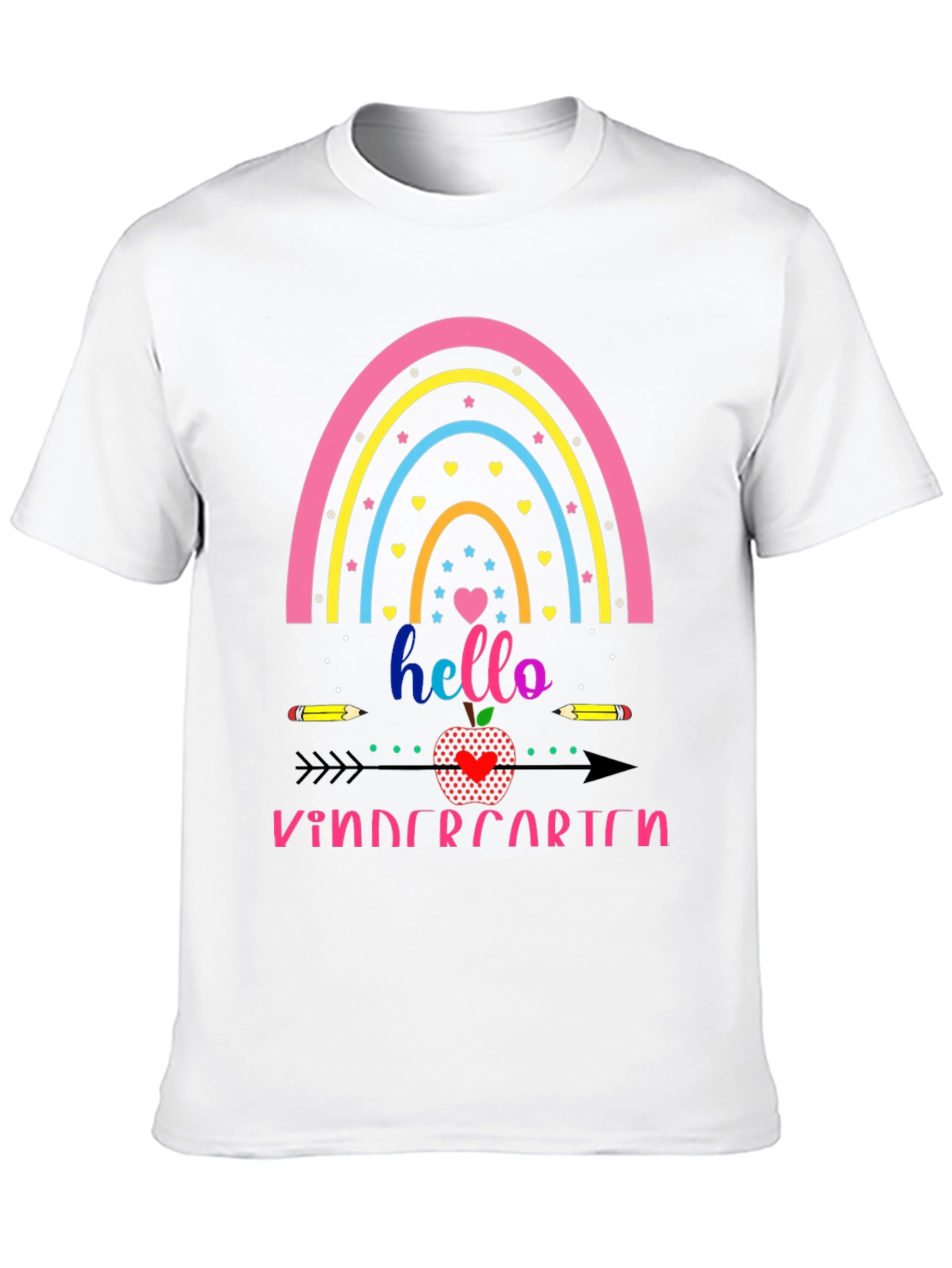 Hello Kindergarten Rainbow Tee