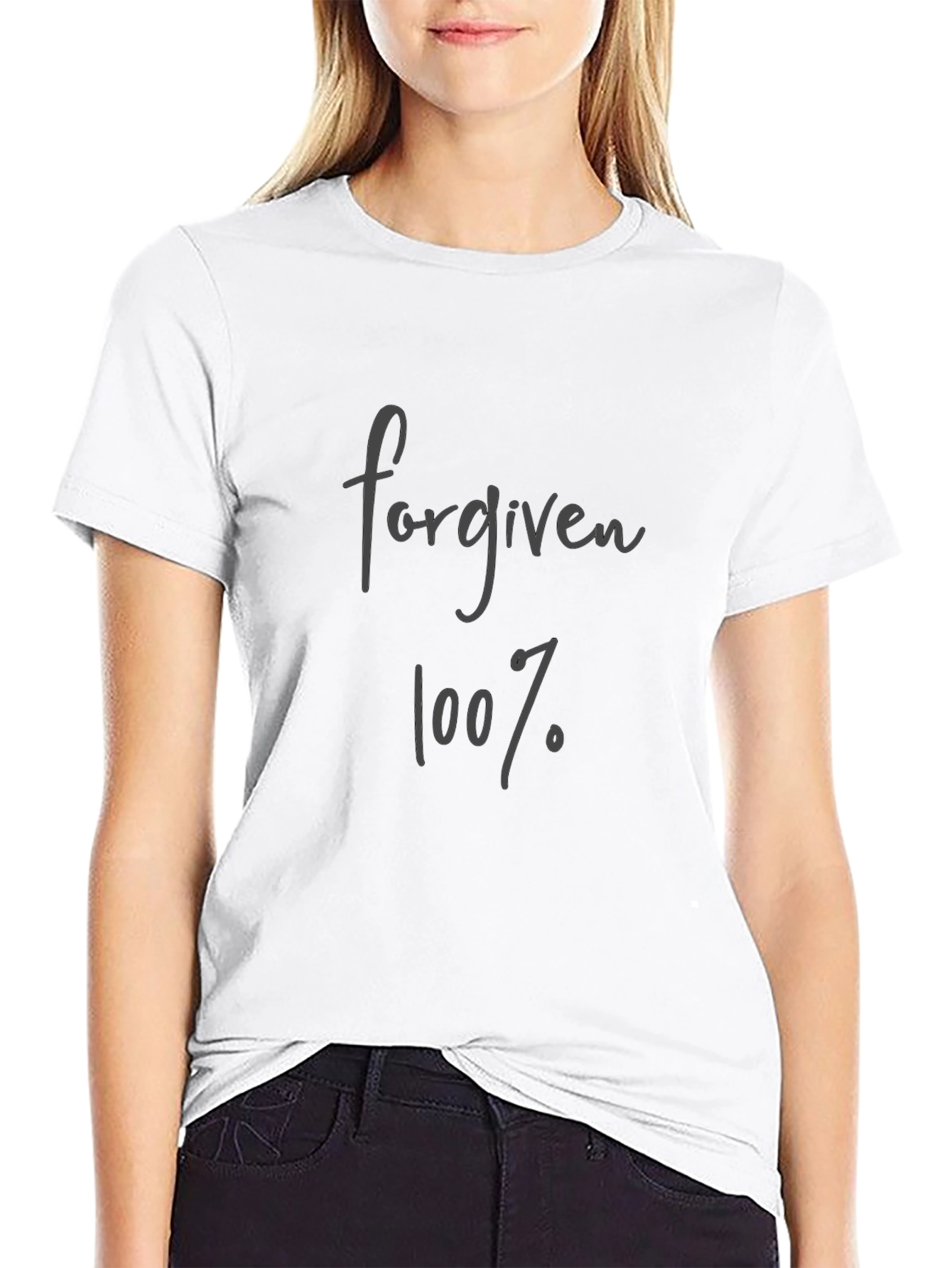 Forgiven 100% Black T-Shirt