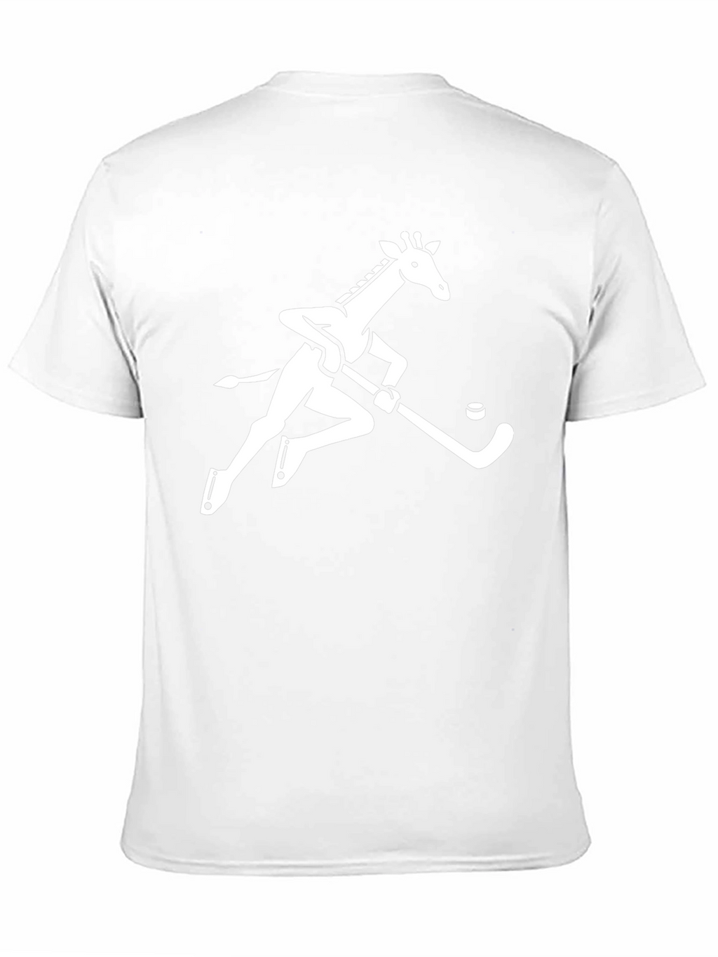 Giraffe Hockey Player Graphic Tee - Black