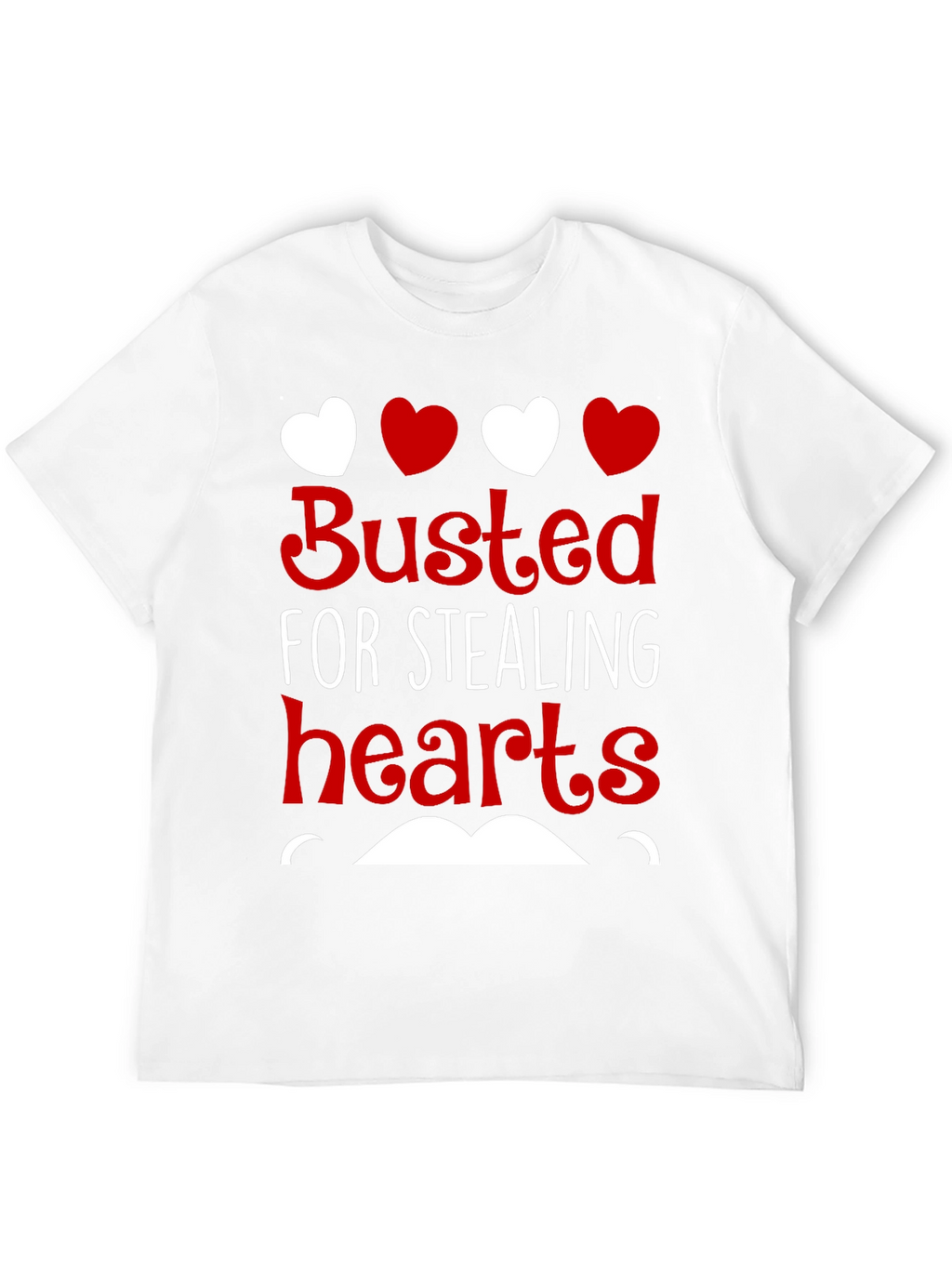 Busted For Stealing Hearts Valentines Day T-Shirt