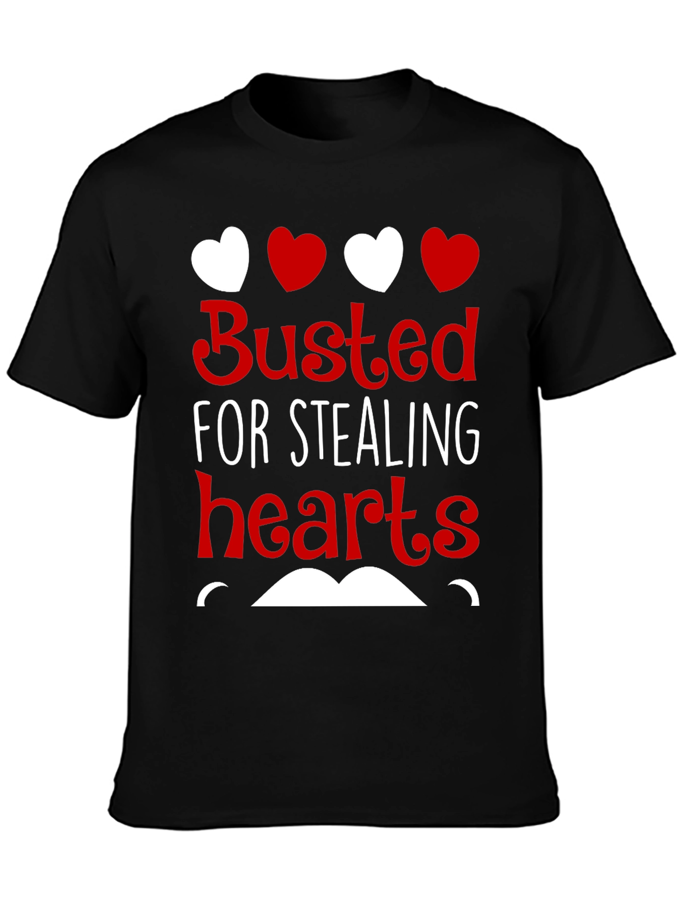 Busted For Stealing Hearts Valentines Day T-Shirt