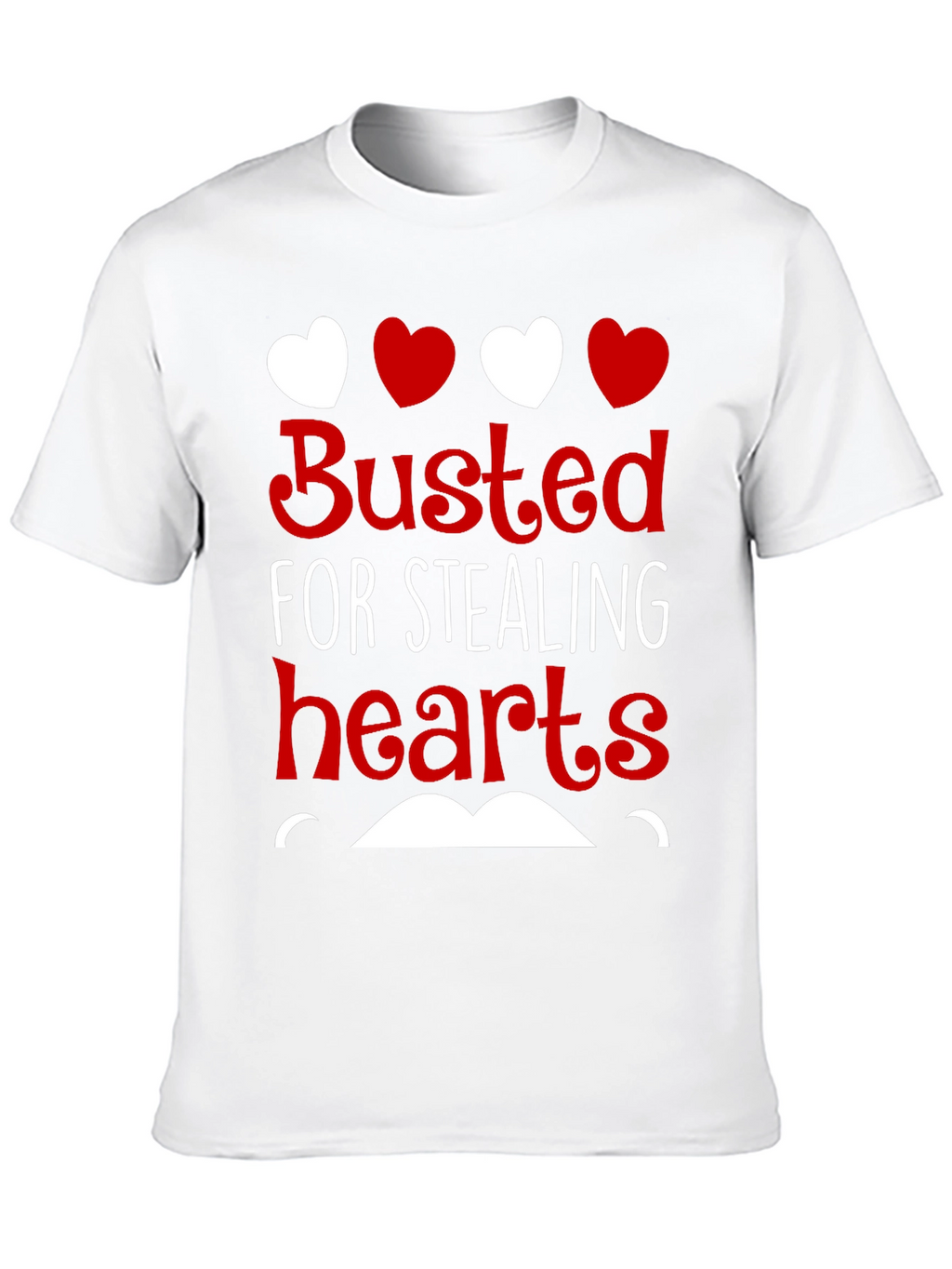 Busted For Stealing Hearts Valentines Day T-Shirt