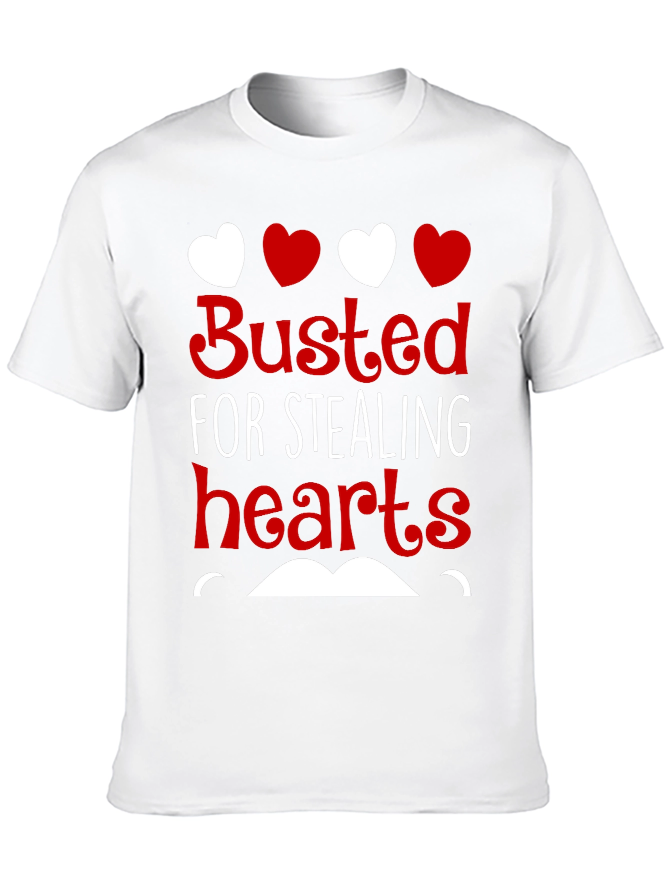 Busted For Stealing Hearts Valentines Day T-Shirt