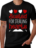 Busted For Stealing Hearts Valentines Day T-Shirt